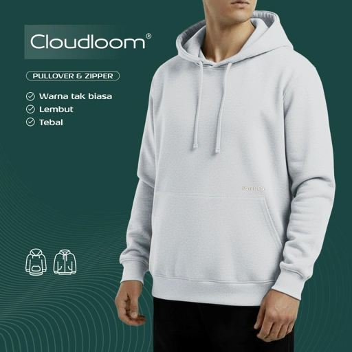 Image of Kattoen - Cloudloom Jacket Jumper Hoodie Polos White Mist 280 Gsm