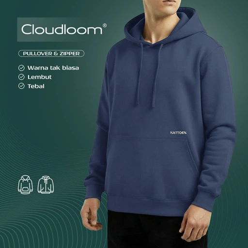 Image of Kattoen - Cloudloom Jaket Jumper Hoodie Polos Purple Blue 280 Gsm