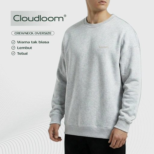 Kattoen - Cloudloom Crewneck Sweater White Mist - Putih Misty 280 Gsm