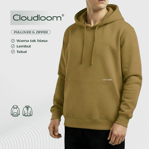 Image of Kattoen - Cloudloom Jacket Jumper Hoodie Polos Mapple Brown - Coklat Muda 310 Gsm
