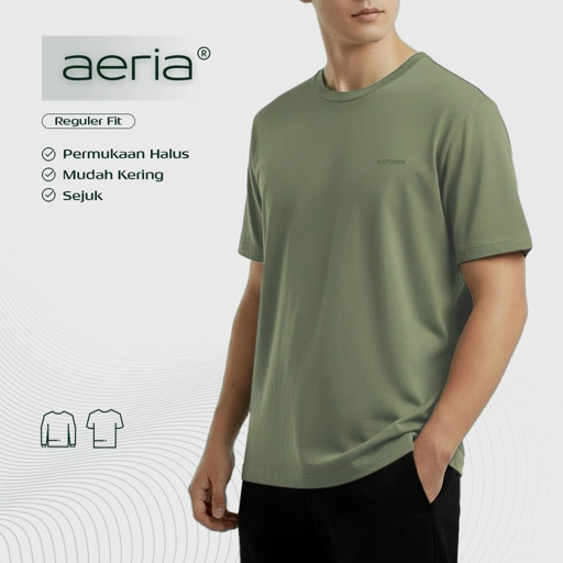 Image of Kattoen - Aeria TShirt Sage Green 185 Gsm