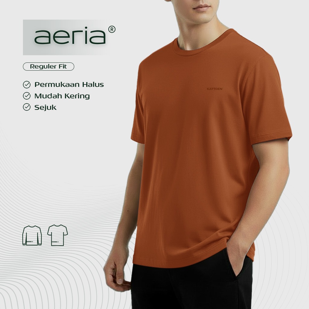 Kattoen - Aeria Tshirt Terracota 185 Gsm