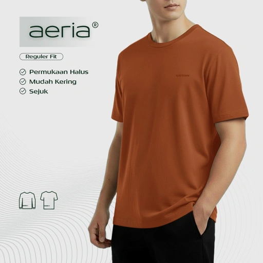 Image of Kattoen - Aeria Tshirt Terracota 185 Gsm