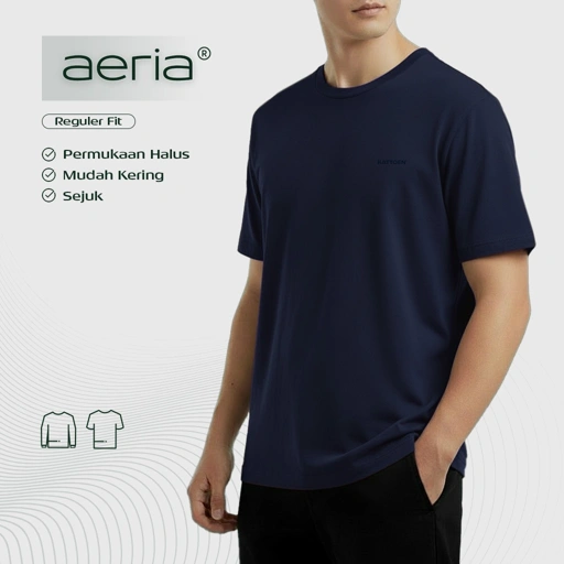 Image of Kattoen - Aeria TShirt Navy Basic 185 Gsm