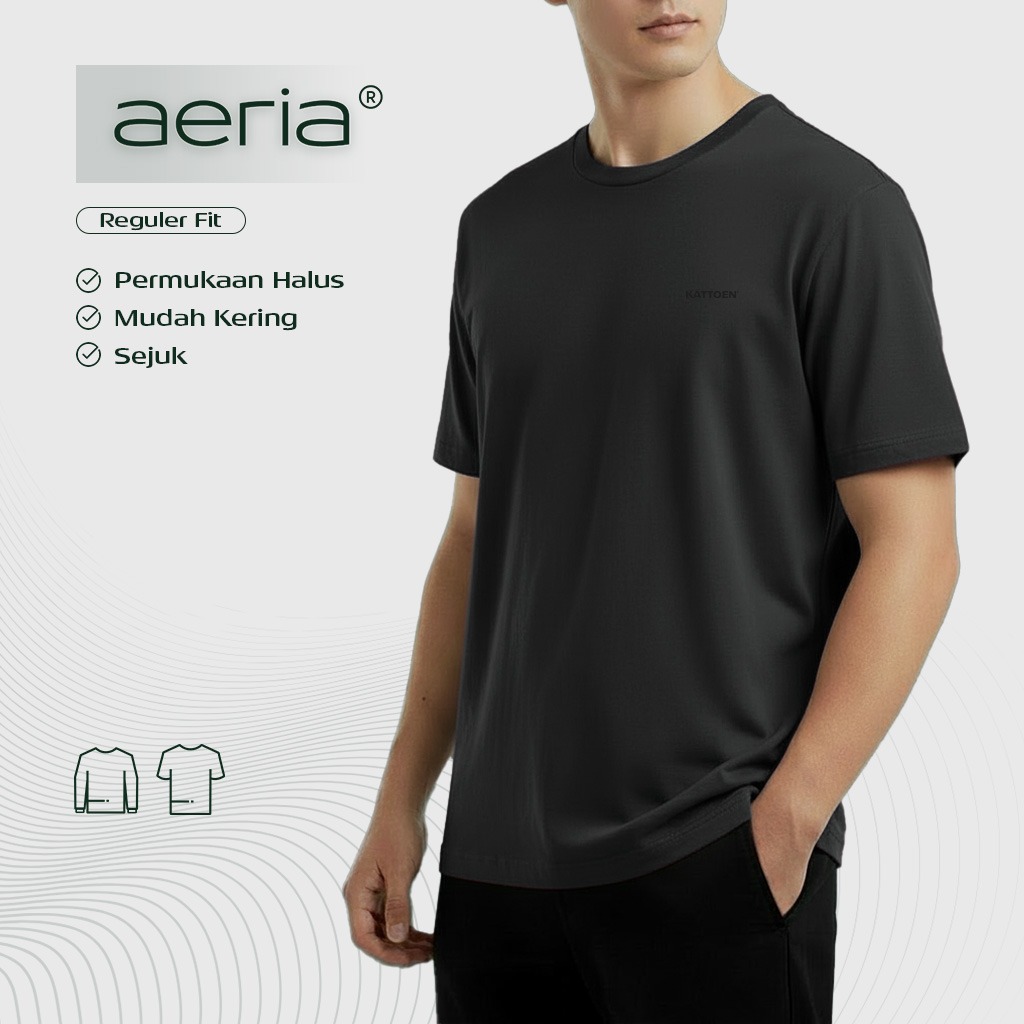 Kattoen - Aeria T-Shirt Dark Grey 185gsm