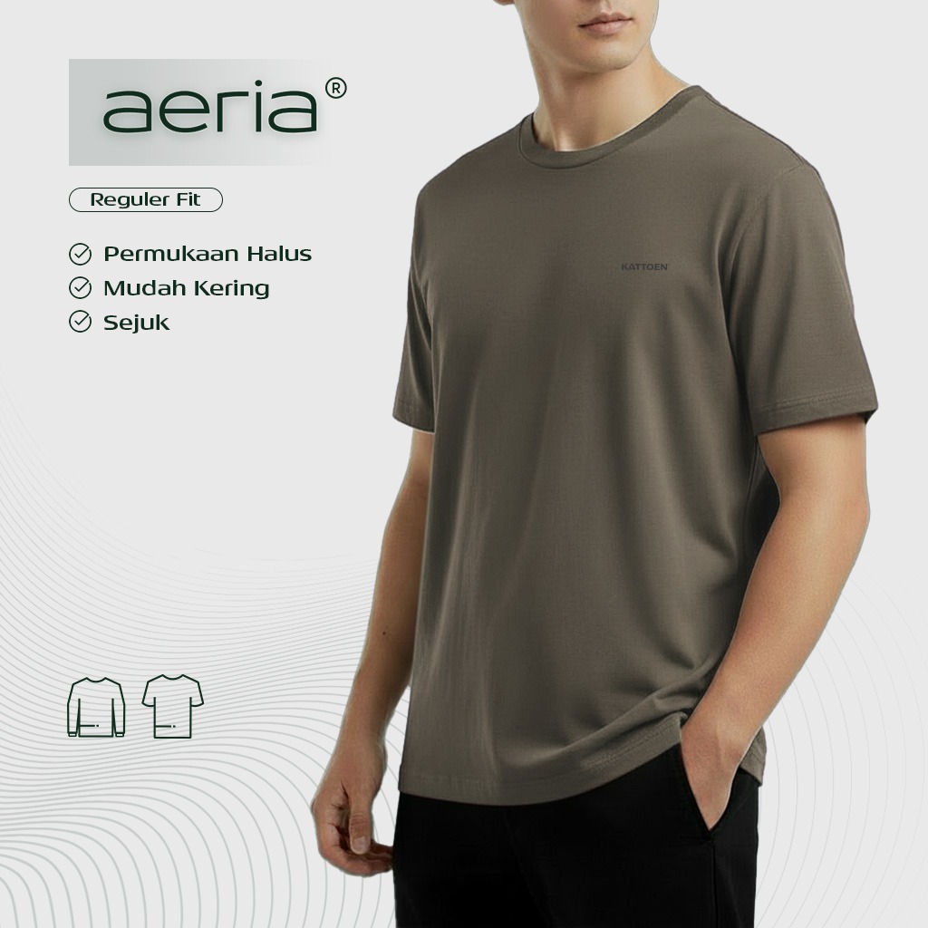 Kattoen - Aeria T-Shirt Chestnut Brown 185 Gsm
