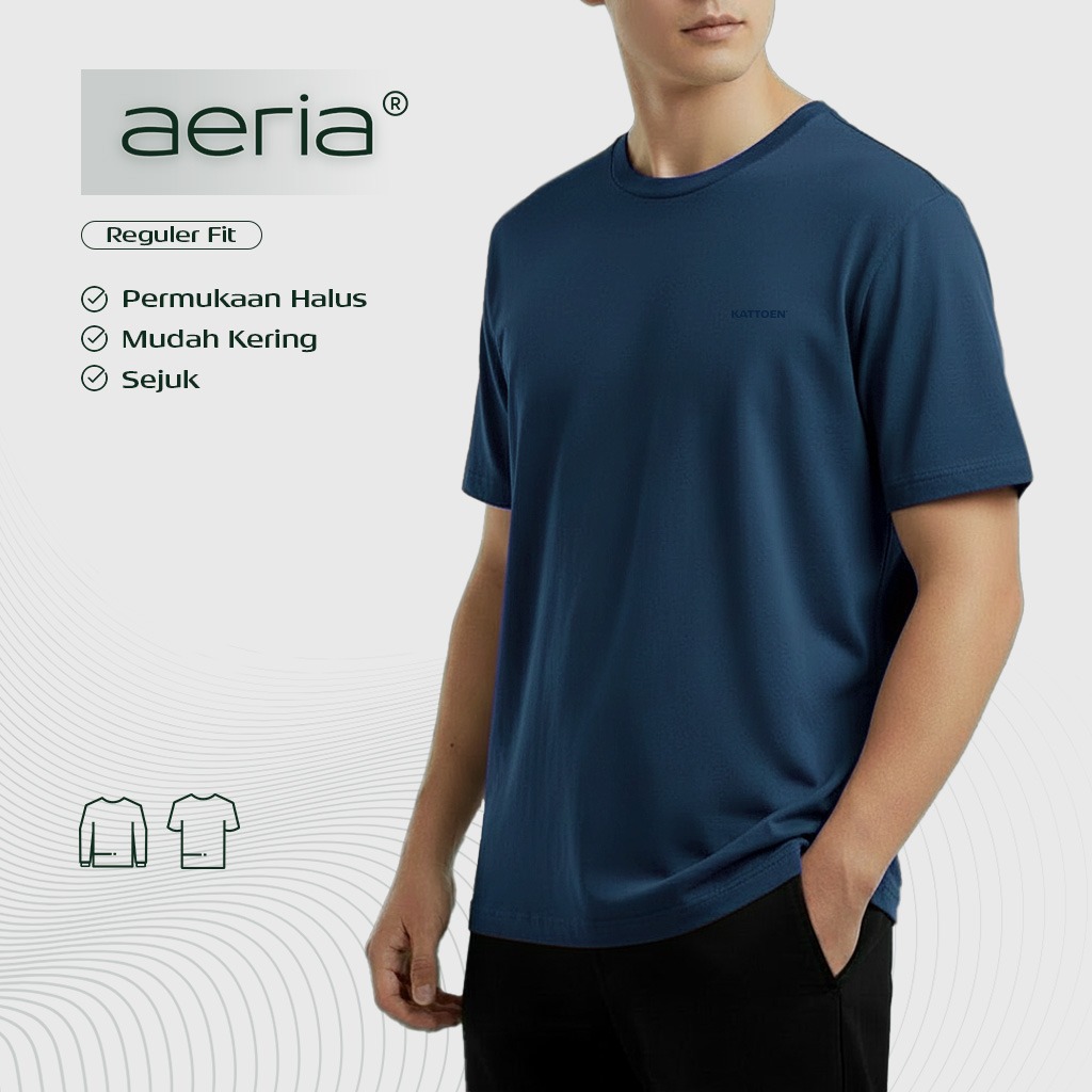 Kattoen - Aeria T-Shirt Cobalt 185gsm