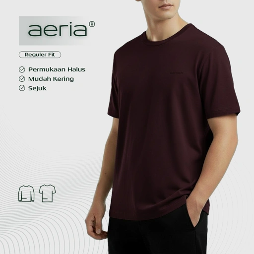 Image of Kattoen - Aeria T-Shirt Burgundy 185 gsm