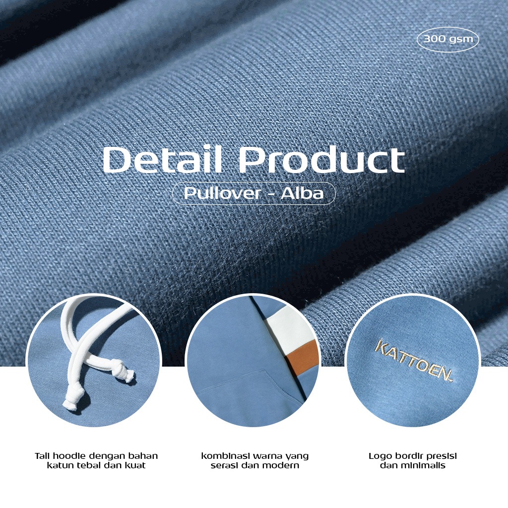 Kattoen - Cloudloom Jacket Jumper Hoodie Twotone Alba Series 300 Gsm