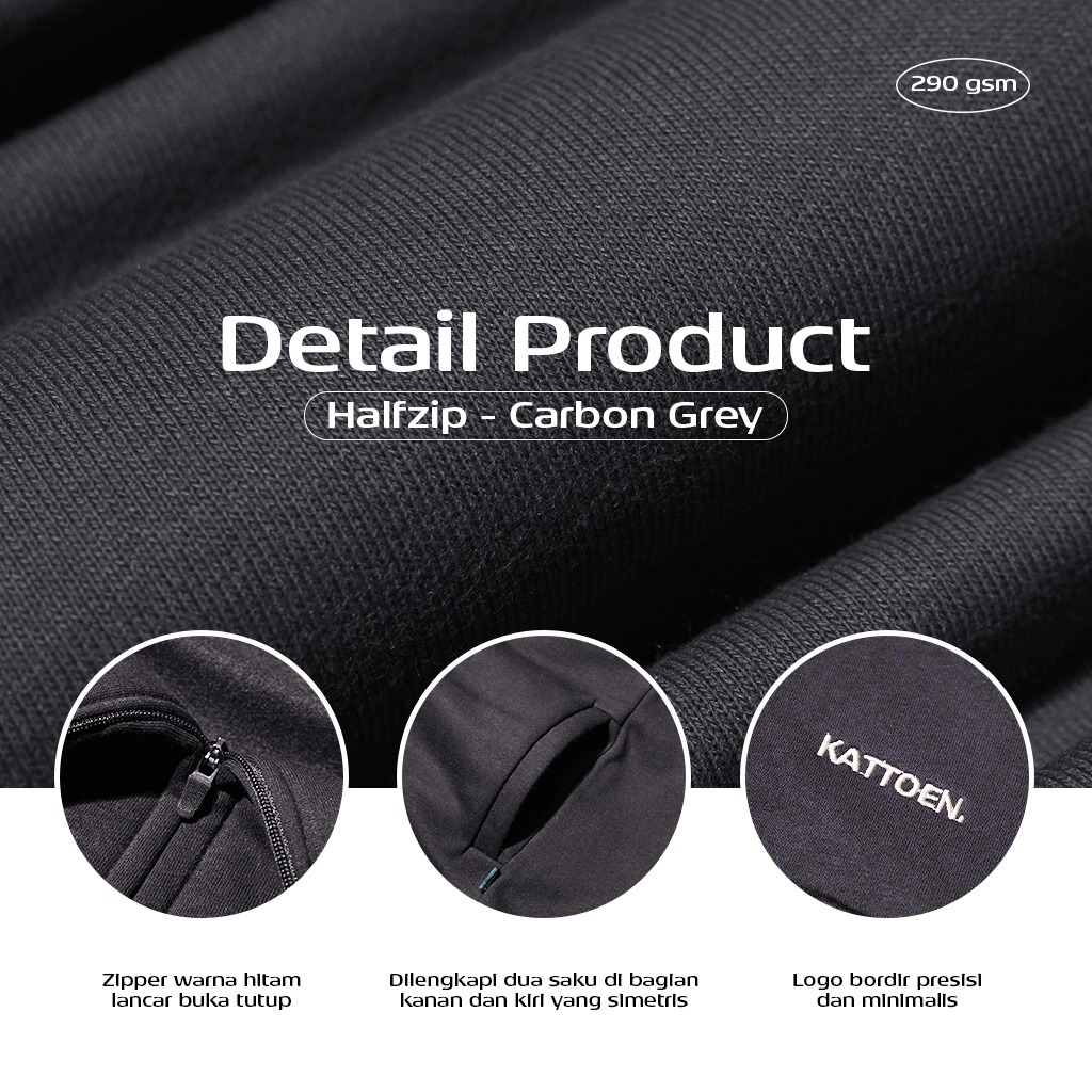 Kattoen - Cloudloom Half Zipper Series IV 290 Gsm