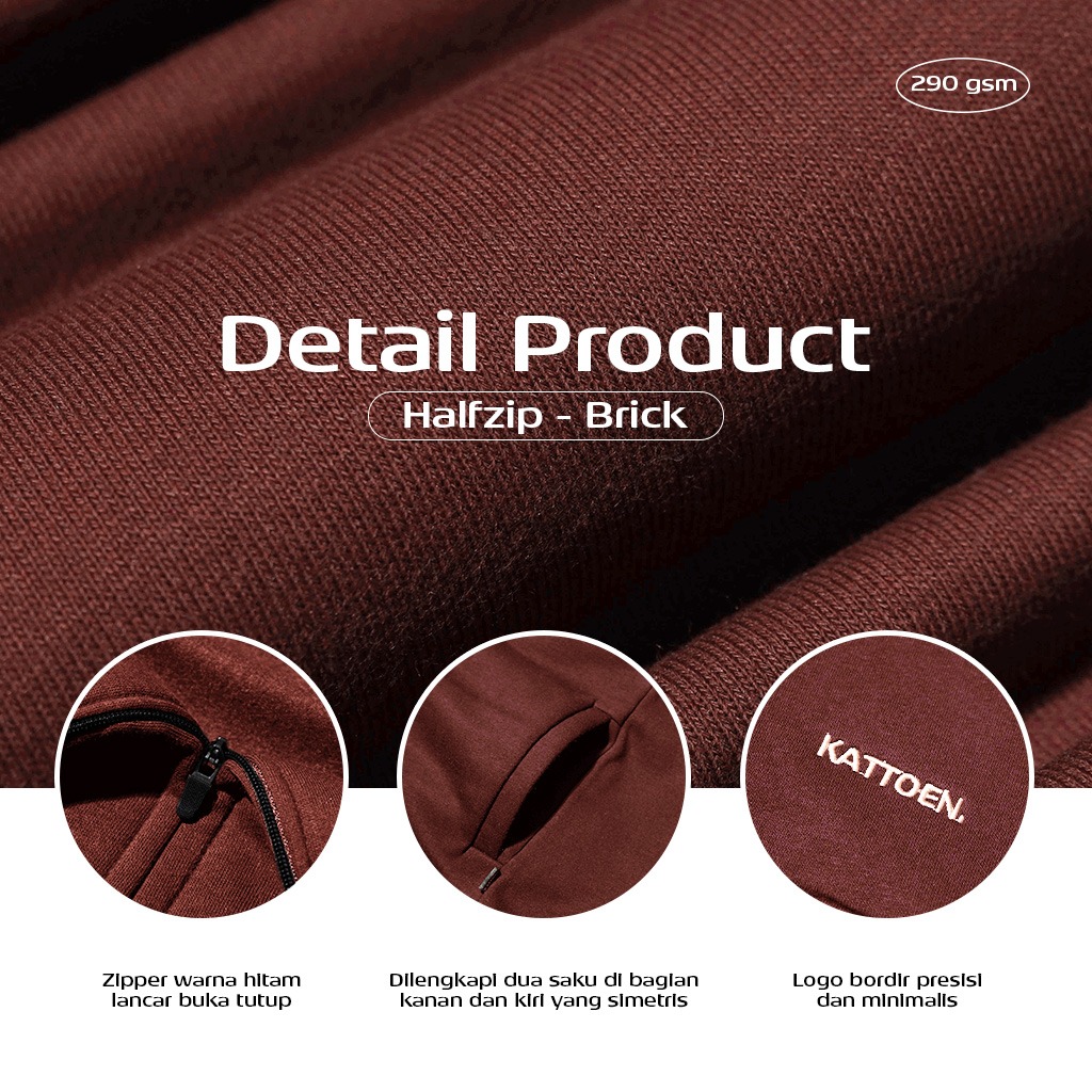 Kattoen - Cloudloom Half Zipper Series VII 290 Gsm