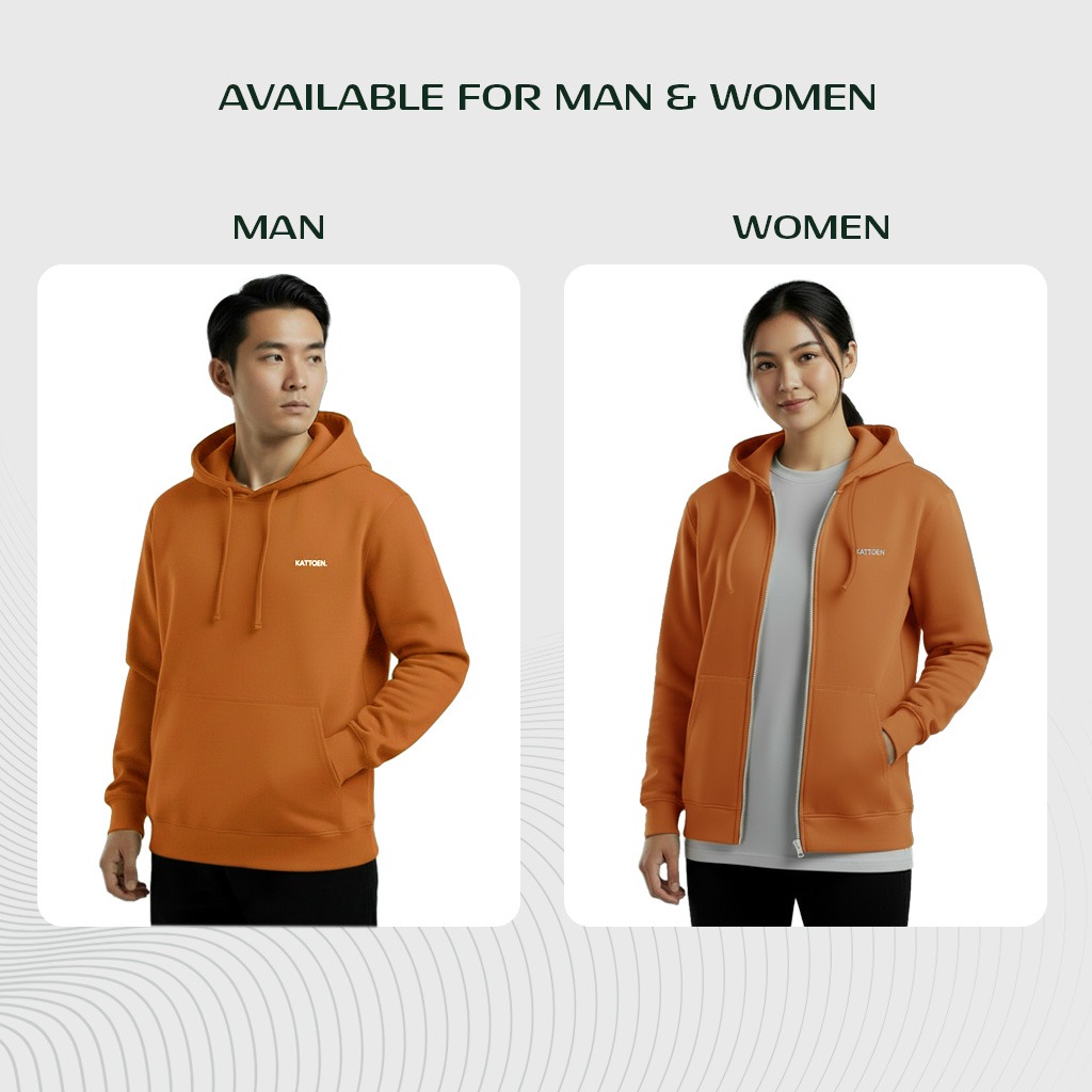 Kattoen - Cloudloom Jacket Jumper Hoodie Polos Terracotta Brown - Coklat Tua 280 Gsm
