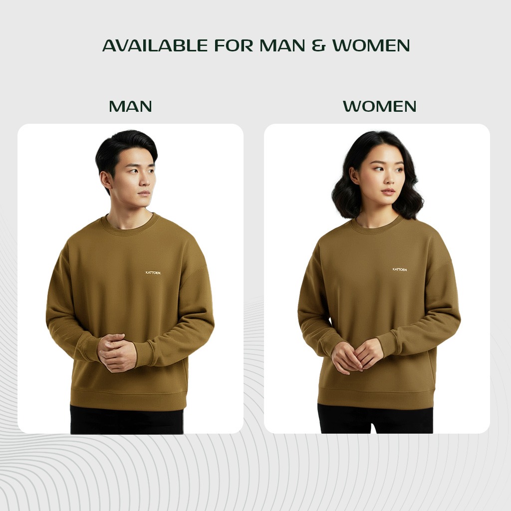 Kattoen - Cloudloom Crewneck Sweater Mapple Brown - Coklat Tua 280 Gsm