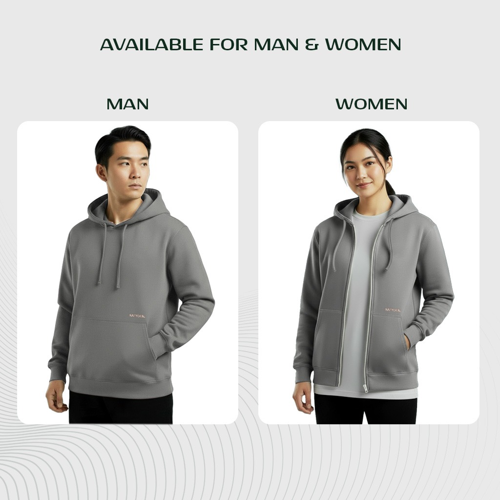 Kattoen - Cloudloom Jacket Jumper Hoodie Polos Silva Grey - Abu-Abu Muda 280 Gsm