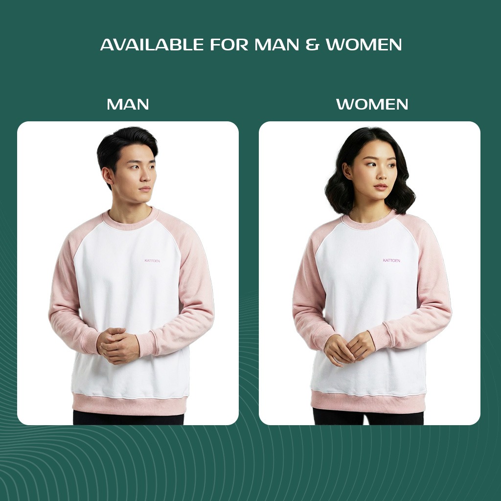 Kattoen - Crewneck Cloudloom Sweater Twotone Primrose cone 270 Gsm