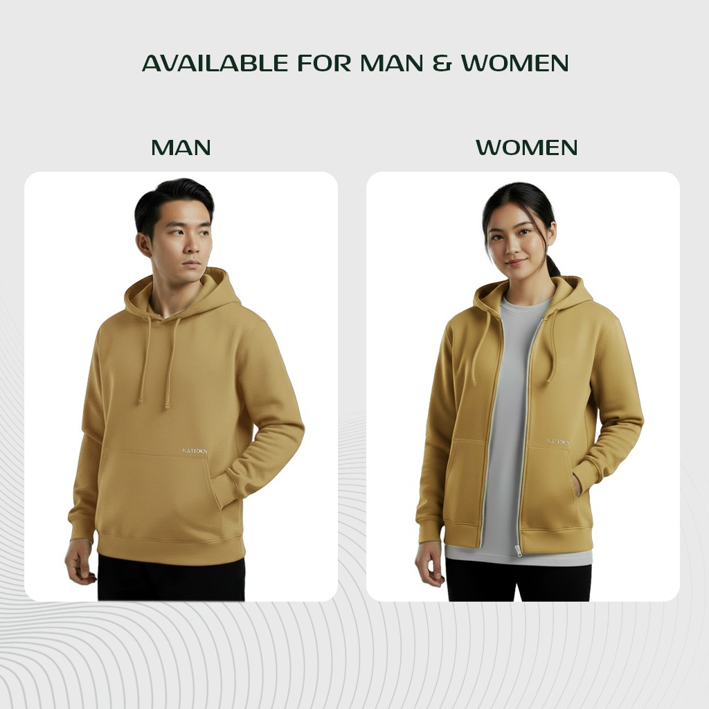 Kattoen - Cloudloom Jacket Jumper Hoodie Polos Mapple Brown - Coklat Muda 310 Gsm