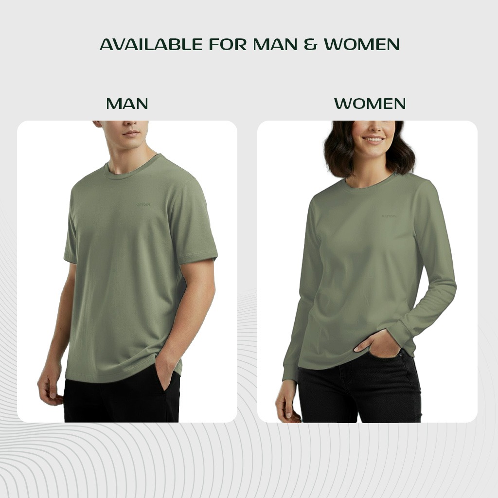 Kattoen - Aeria TShirt Sage Green 185 Gsm