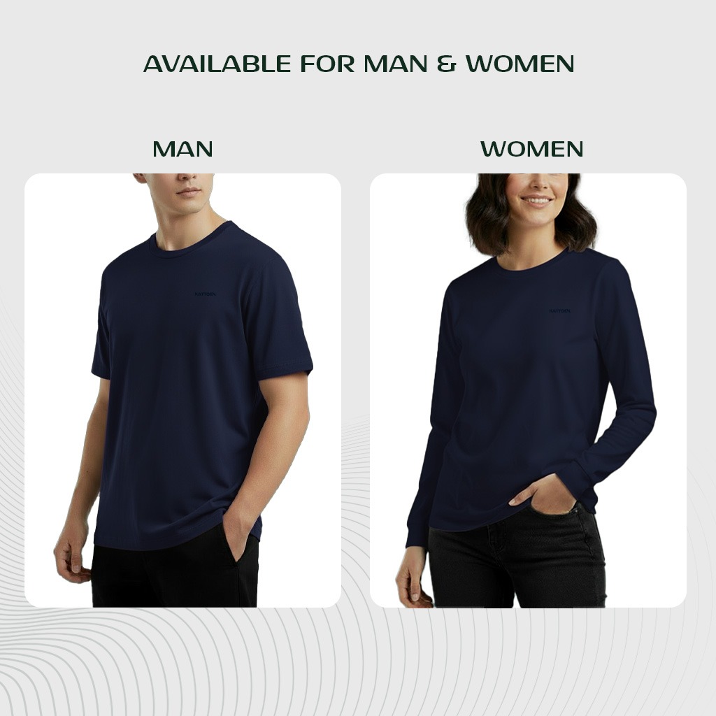 Kattoen - Aeria TShirt Navy Basic 185 Gsm