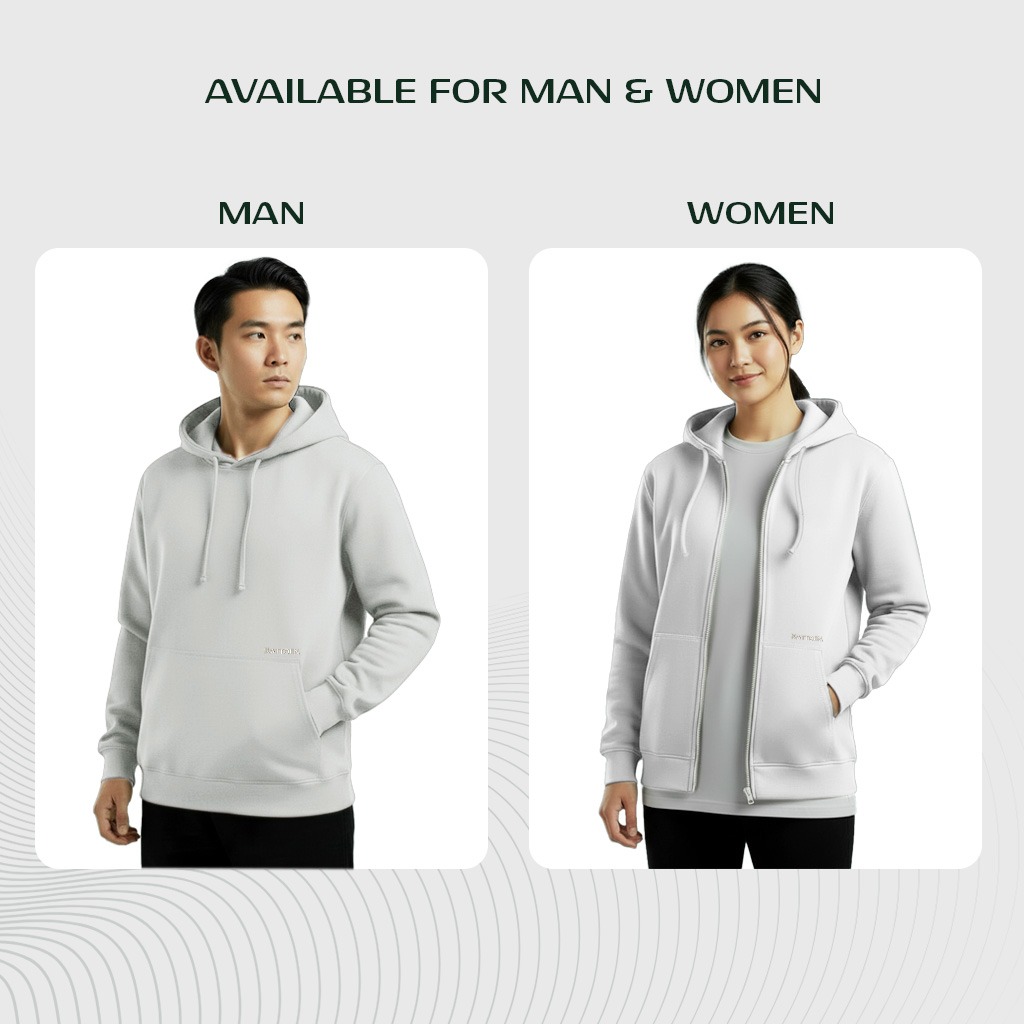 Kattoen - Cloudloom Jacket Jumper Hoodie Polos Light Grey - Abu-Abu Muda 290 Gsm