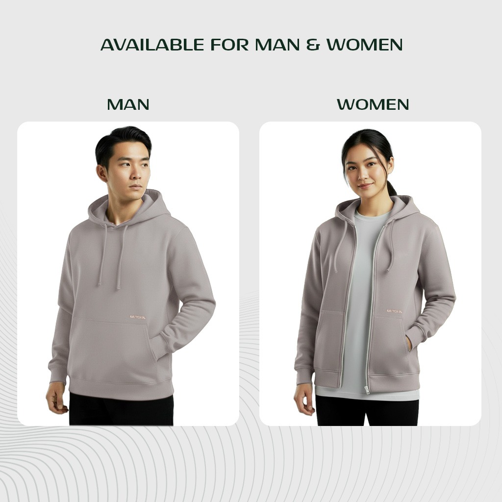 Kattoen - Cloudloom Jaket Jumper Hoodie Polos Peanut Brown - Coklat Muda 270 Gsm