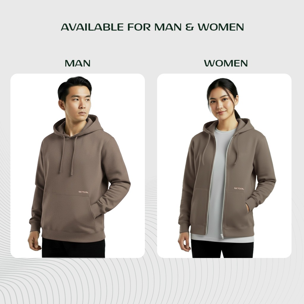 Kattoen - Cloudloom Jaket Jumper Hoodie Polos Chestnut Brown - Coklat Chestnut Tua 290 Gsm