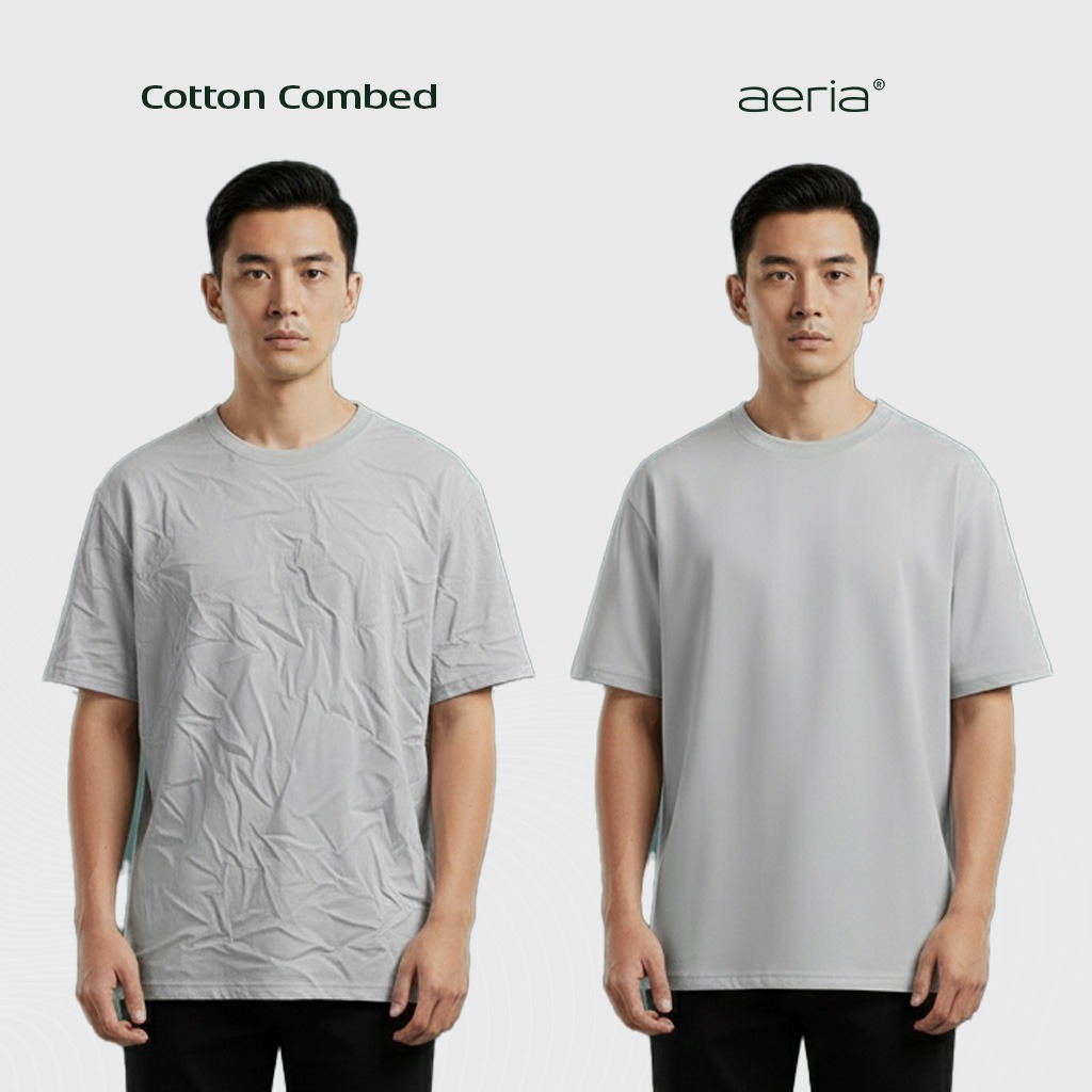 Kattoen - Aeria TShirt Navy Basic 185 Gsm