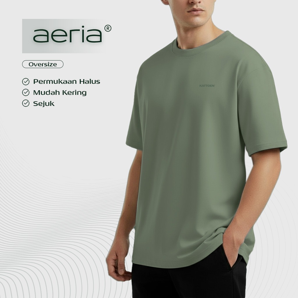 Kattoen - Aeria Oversize Sage Green 200gsm