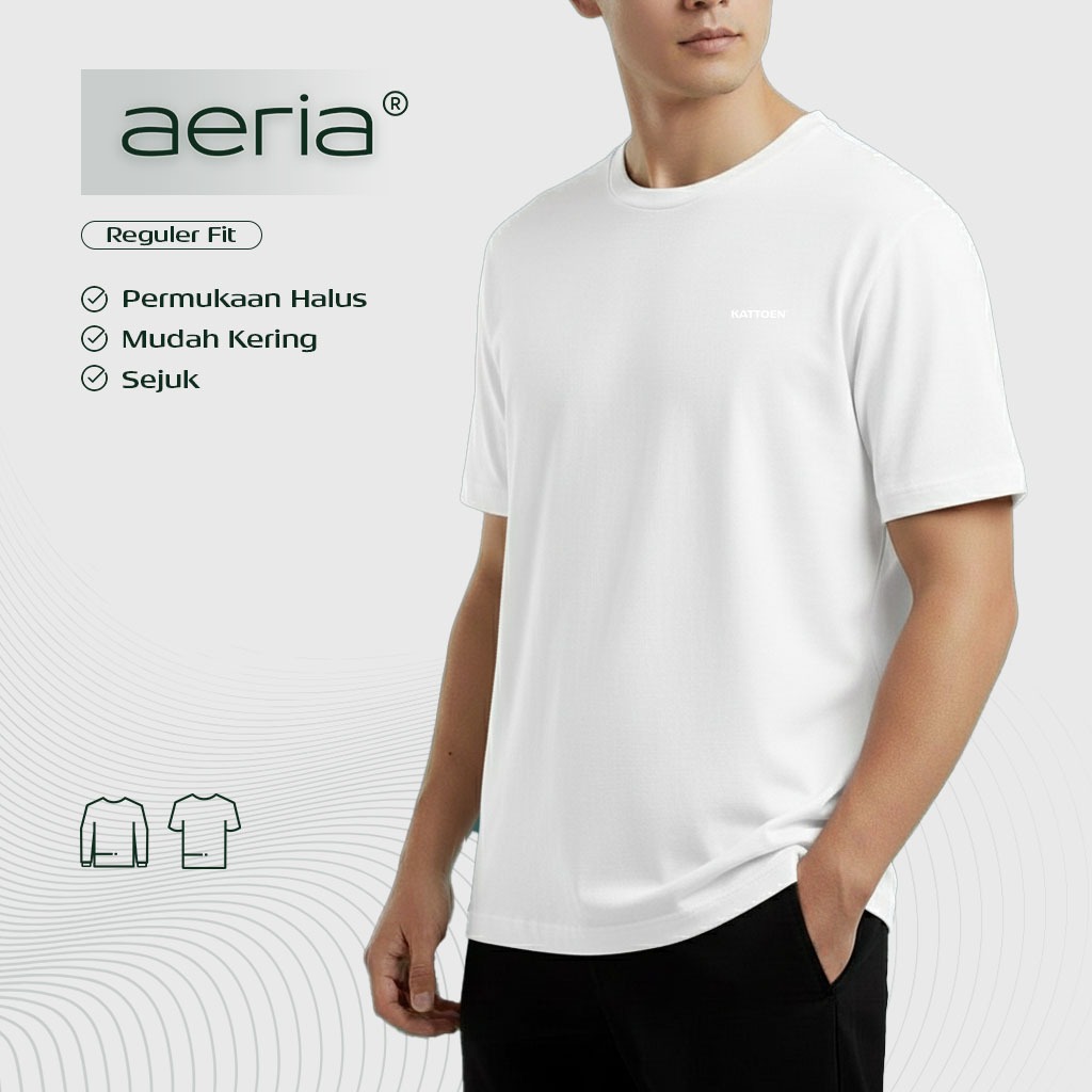 Kattoen - Aeria T-Shirt White Basic 185gsm