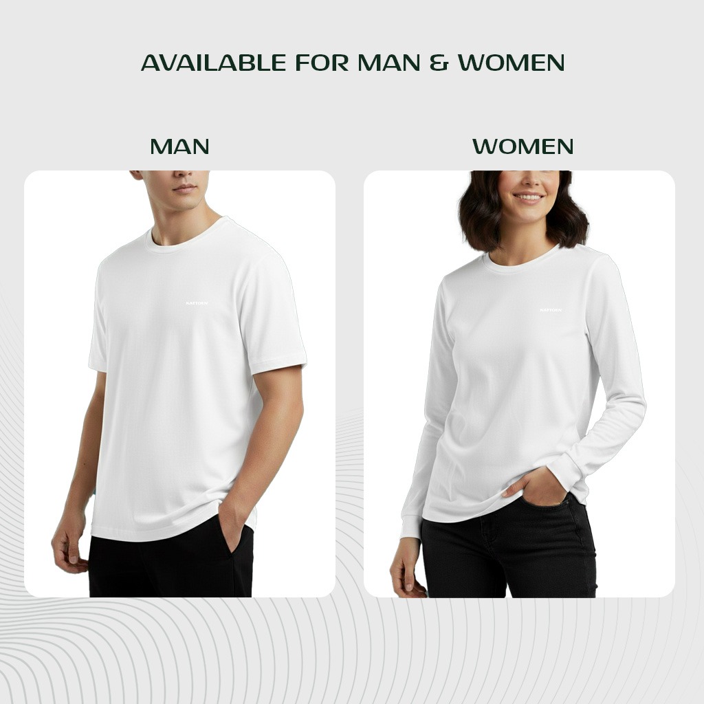 Kattoen - Aeria T-Shirt White Basic 185gsm