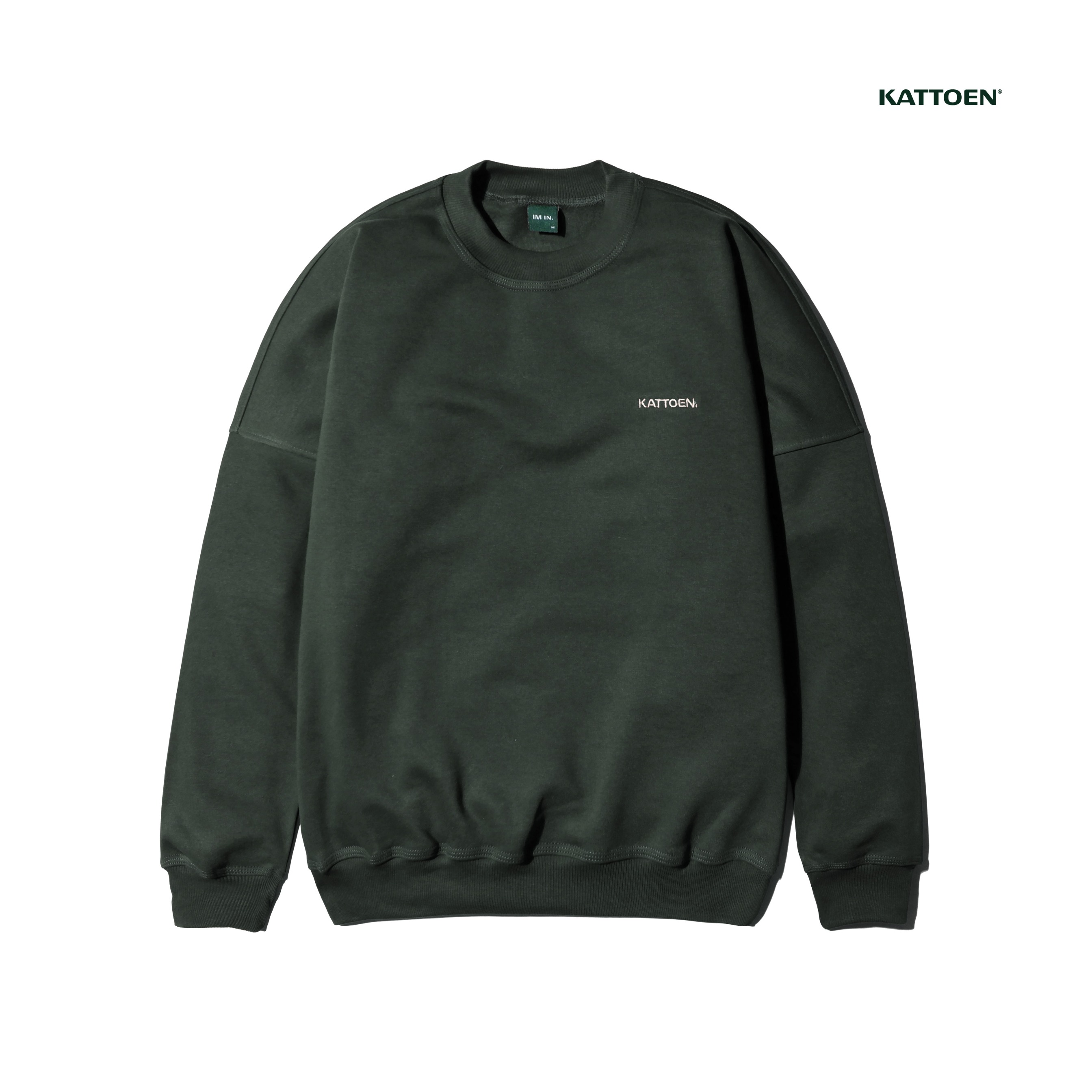 Kattoen - Cloudloom Crewneck Sweater Old Army Green - Hijau Army Tua 280 Gsm