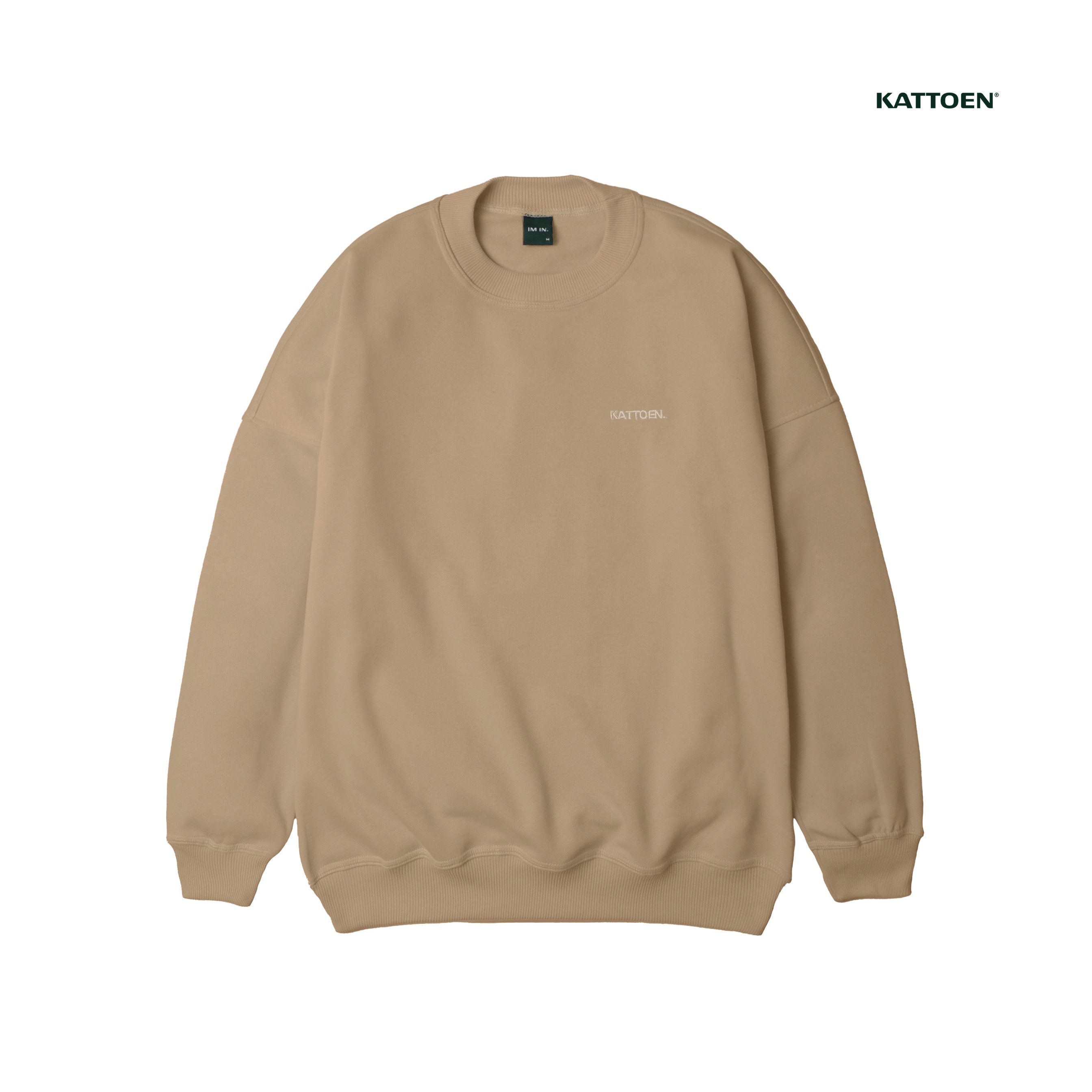 Kattoen - Cloudloom Crewneck Sweater Tan Cream Brown - Coklat Tan Cream Muda 280 Gsm