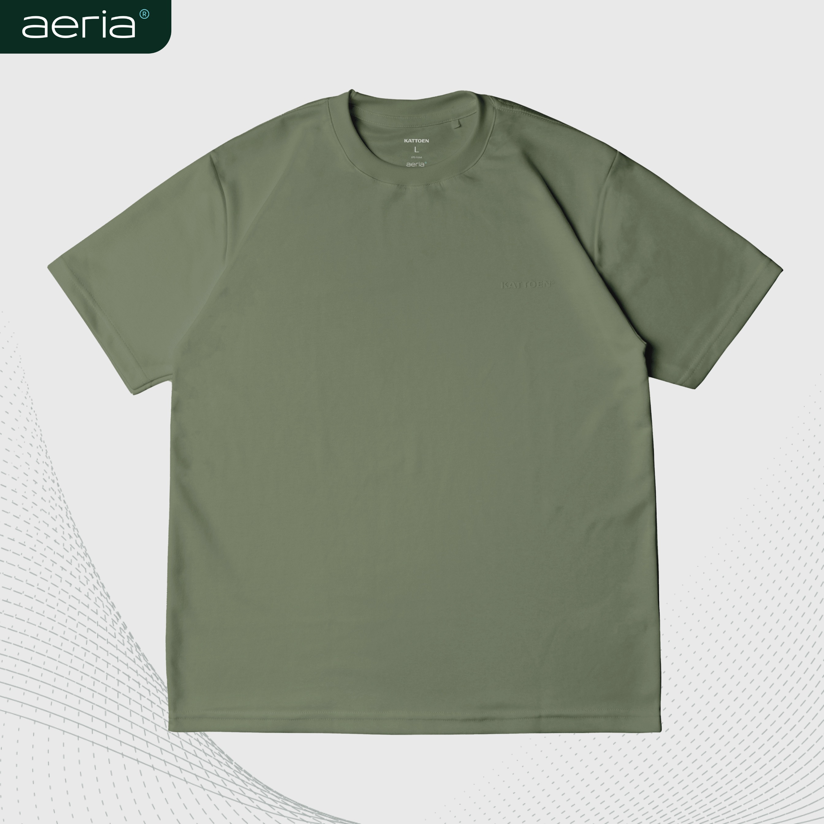 Kattoen - Aeria TShirt Sage Green 185 Gsm