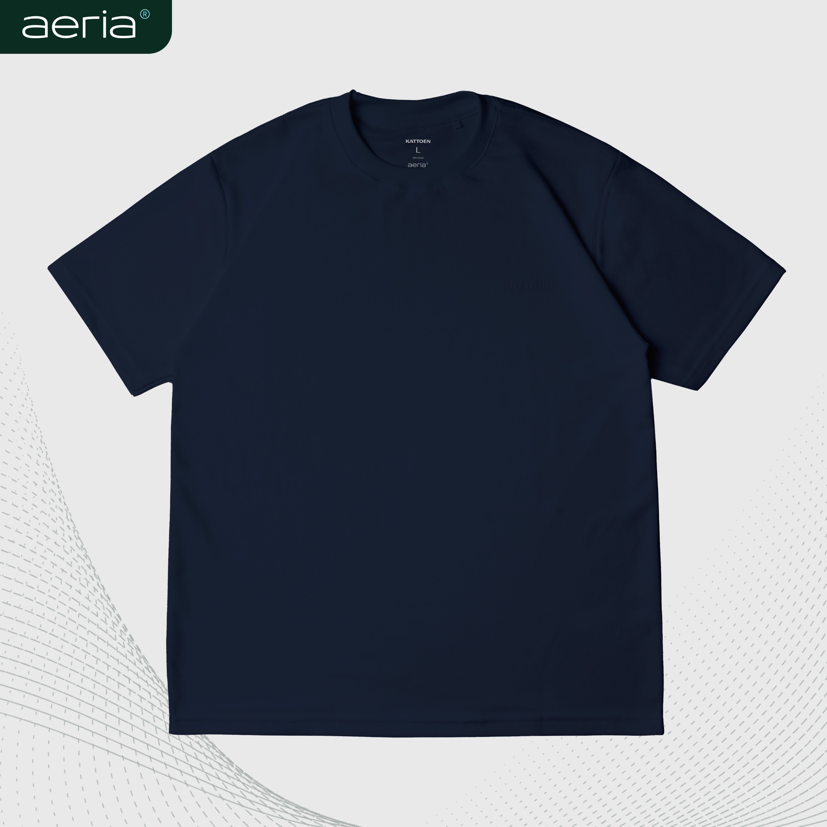 Kattoen - Aeria TShirt Navy Basic 185 Gsm