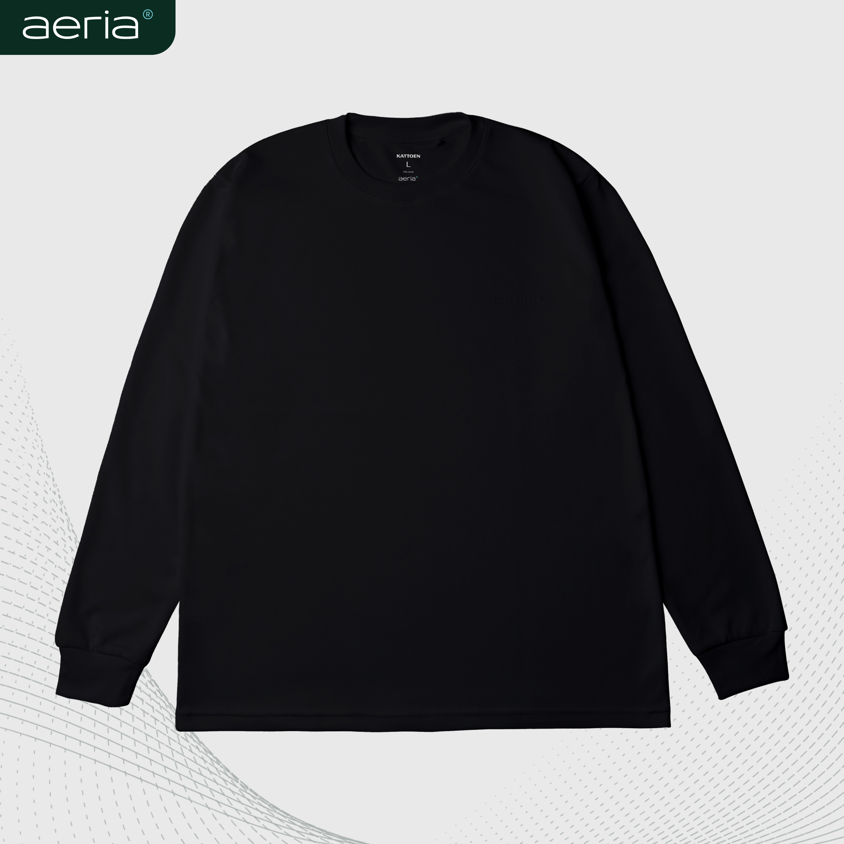 Kattoen - Aeria T-Shirt Black Basic 185gsm