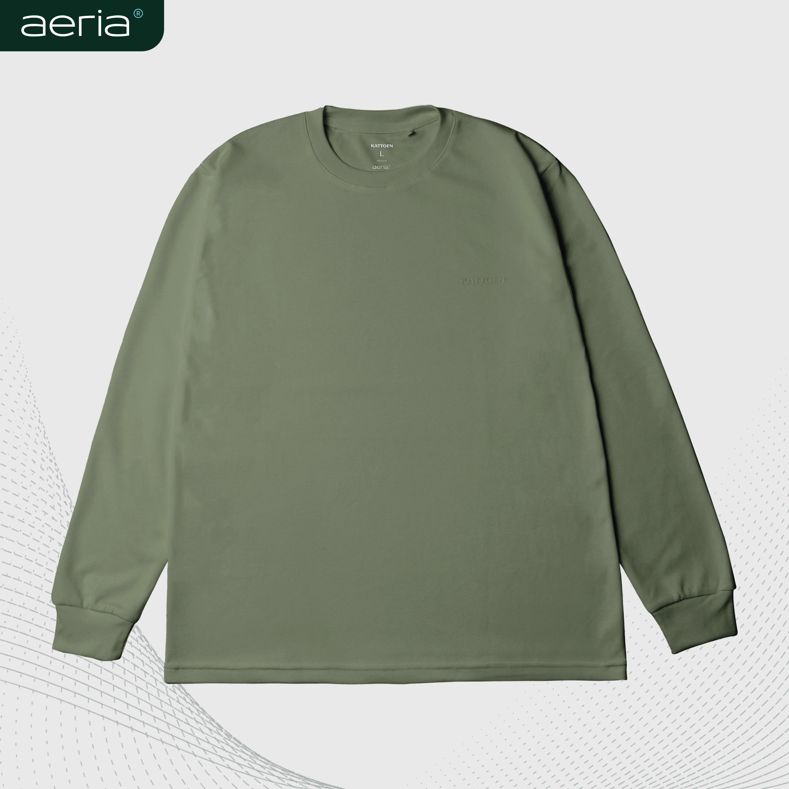 Kattoen - Aeria TShirt Sage Green 185 Gsm