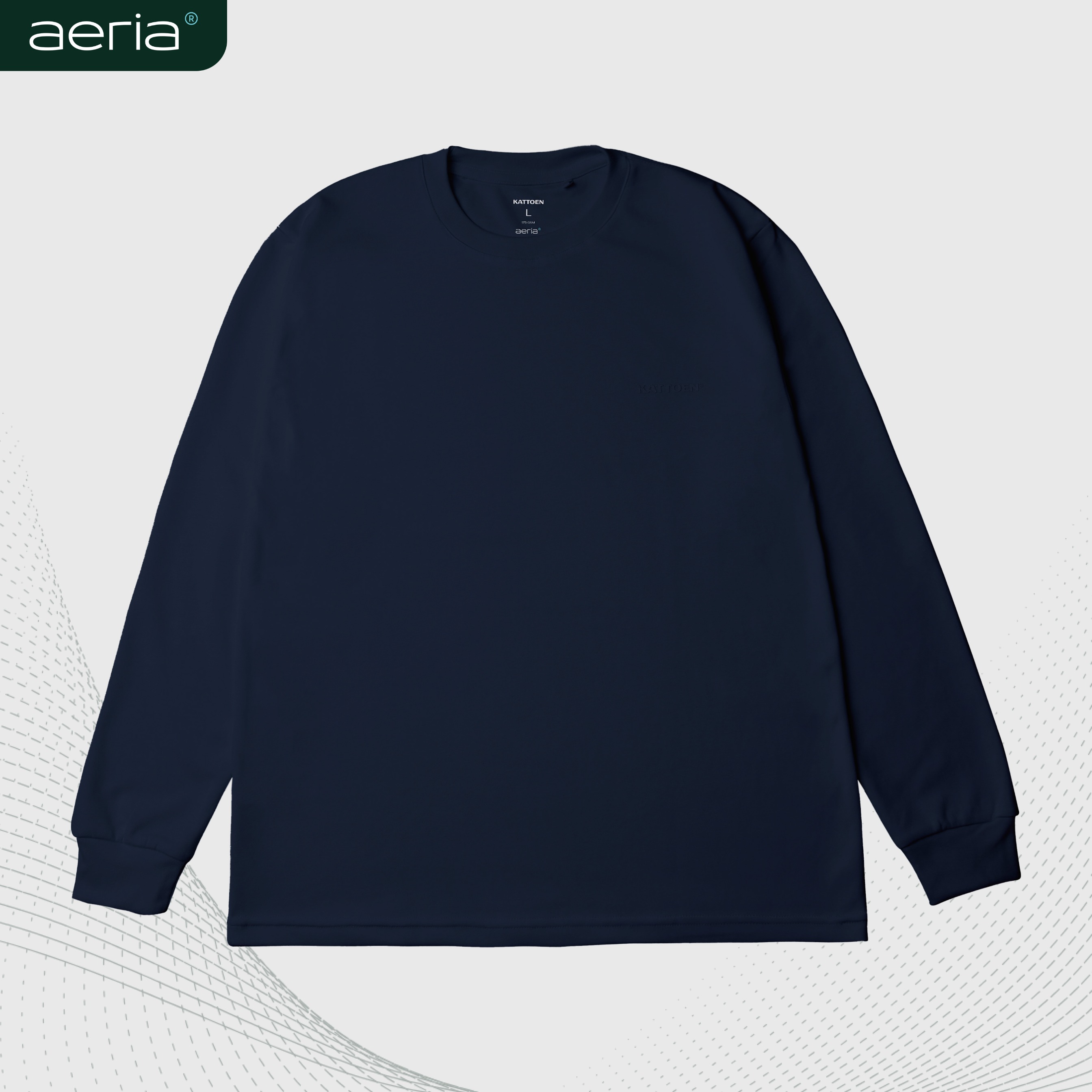Kattoen - Aeria TShirt Navy Basic 185 Gsm