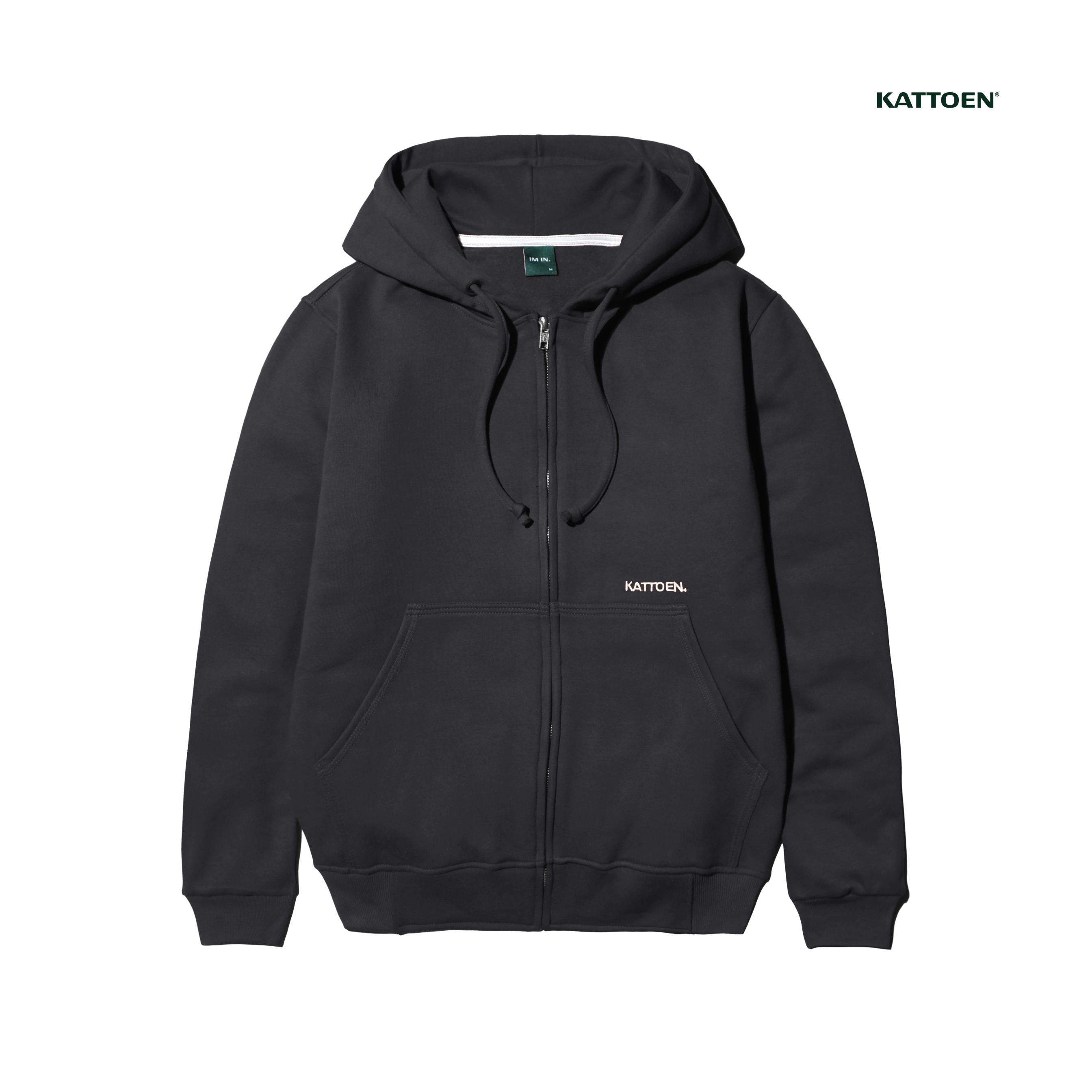 Kattoen - Cloudloom Jaket Jumper Hoodie Polos Carbon Grey - Abu-Abu Gelap 280 Gsm