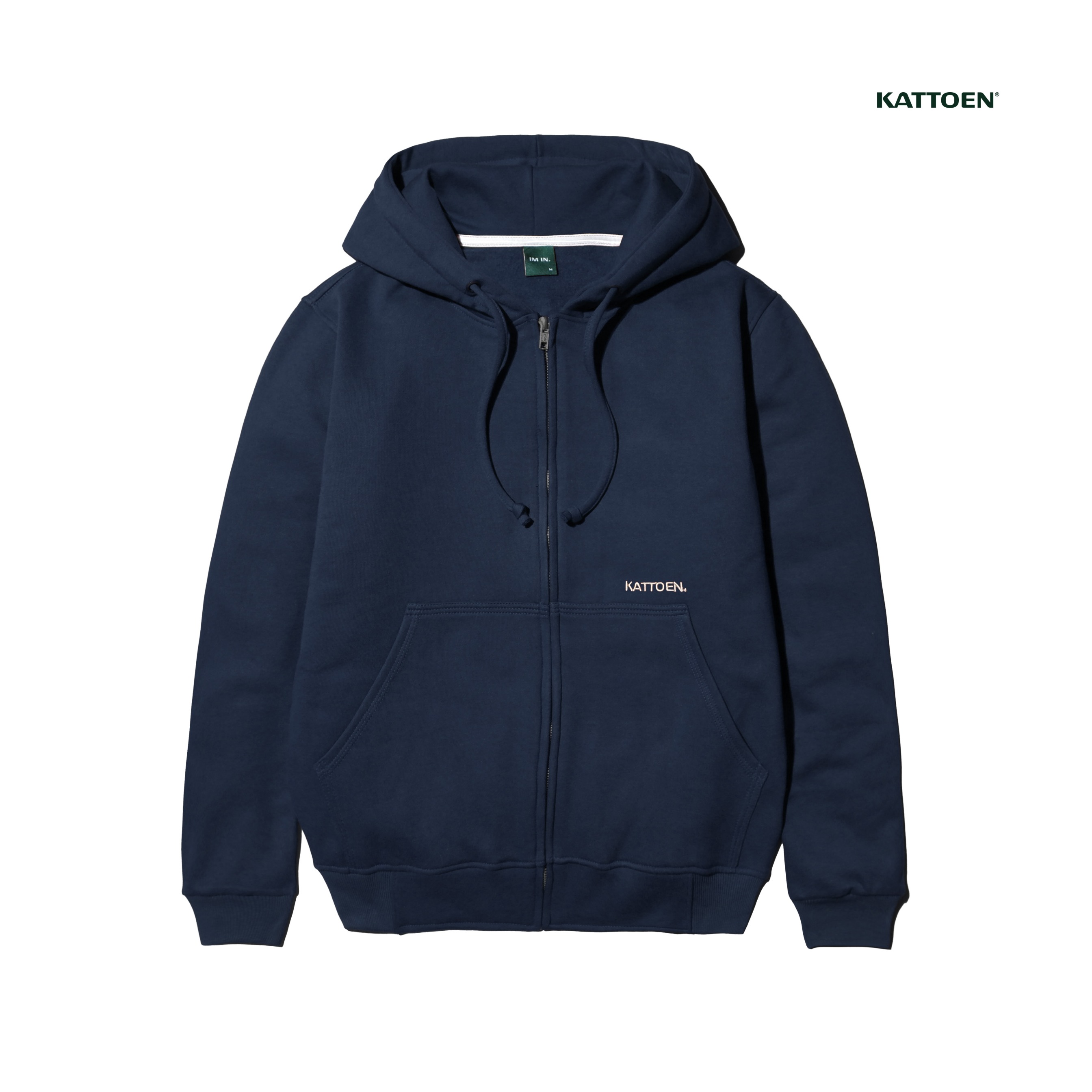 Kattoen - Cloudloom Jaket Jumper Hoodie Polos Navy Blue Basic - Biru Dongker Tua 290 Gsm