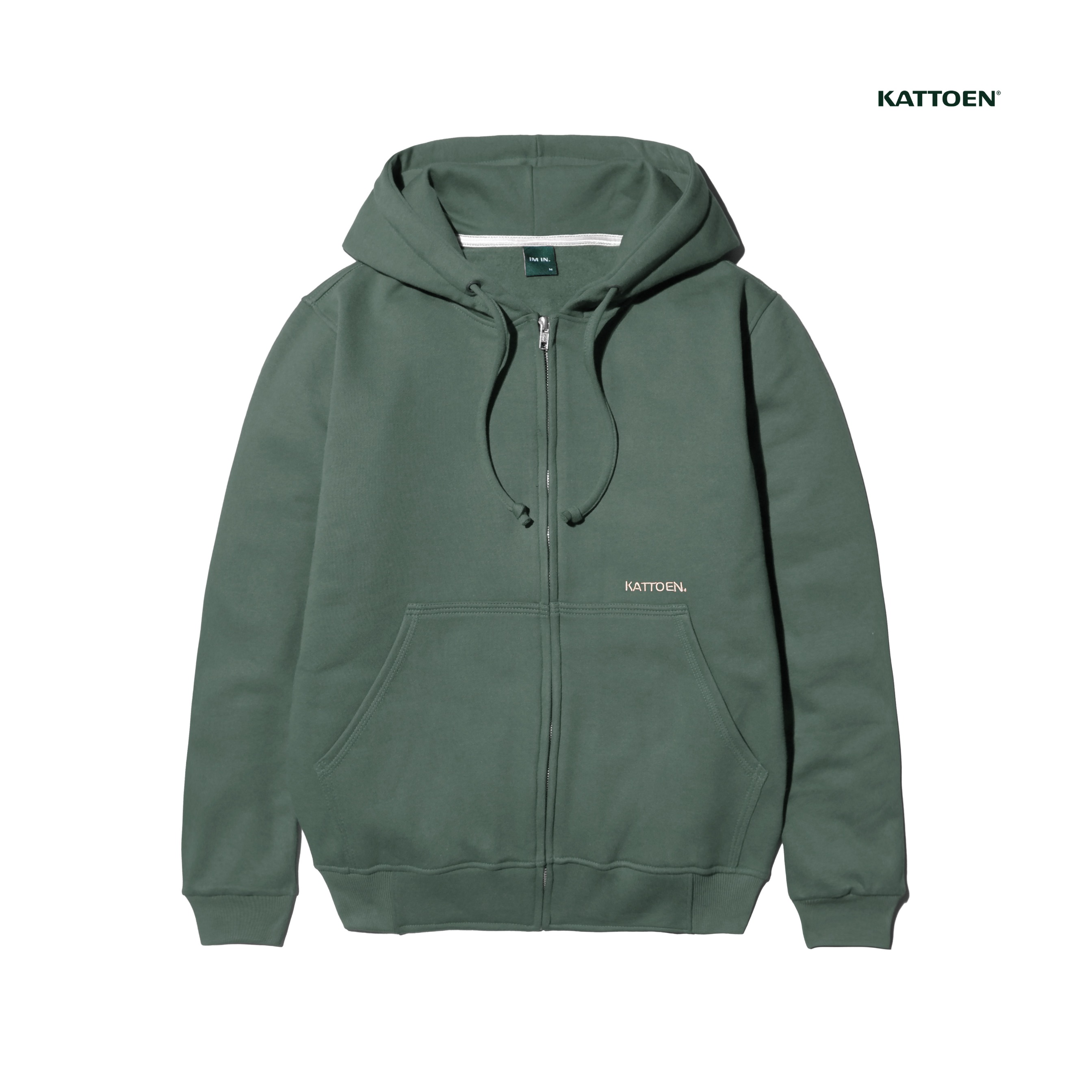 Kattoen - Cloudloom Jacket Jumper Hoodie Polos Algae Green -  Hijau Alga Tua 320 Gsm