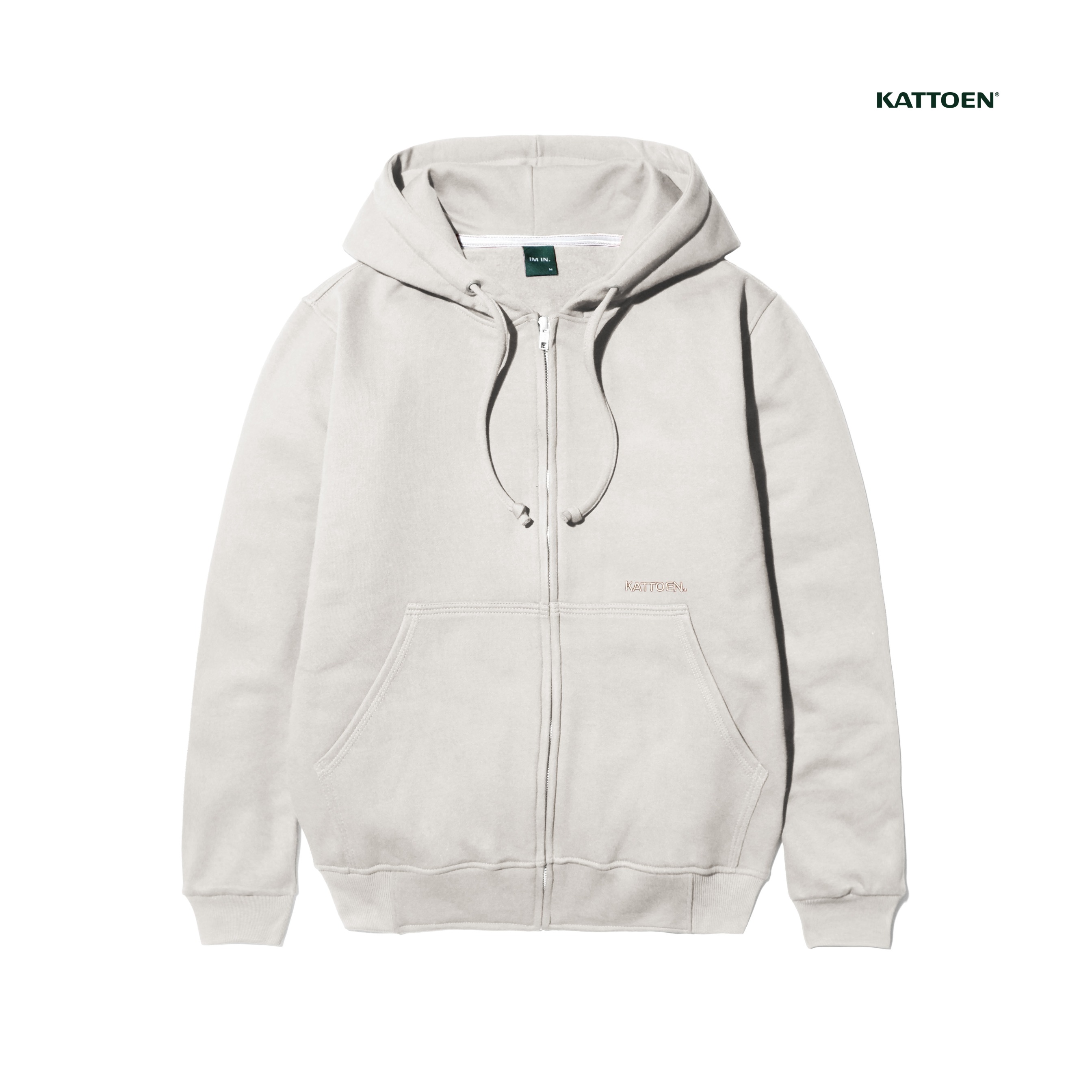 Kattoen - Cloudloom Jaket Jumper Hoodie Polos Bone White - Putih Tulang 270 Gsm