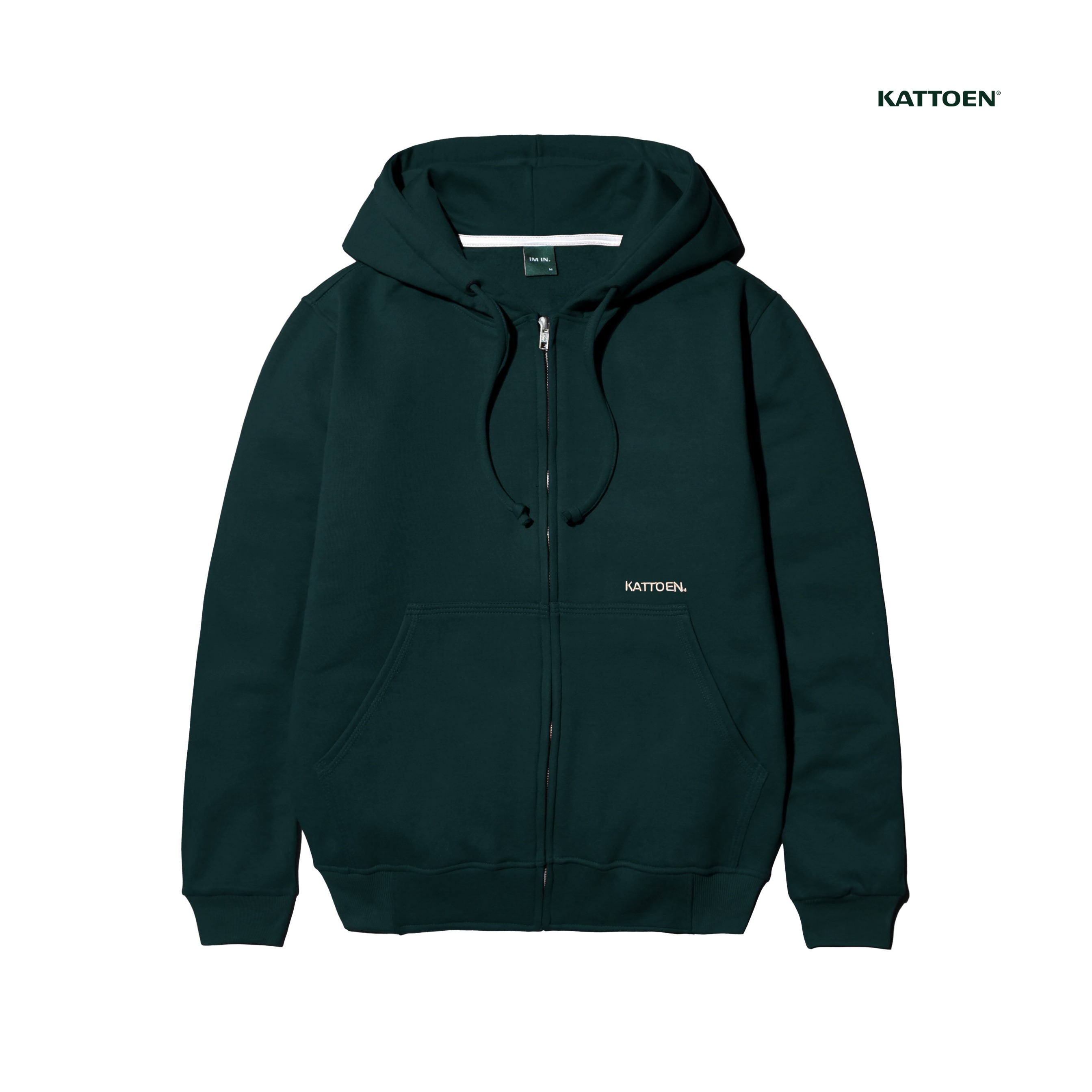 Kattoen - Cloudloom Jacket Jumper Hoodie Polos Green Bottle - Hijau Botol Tua 290 Gsm