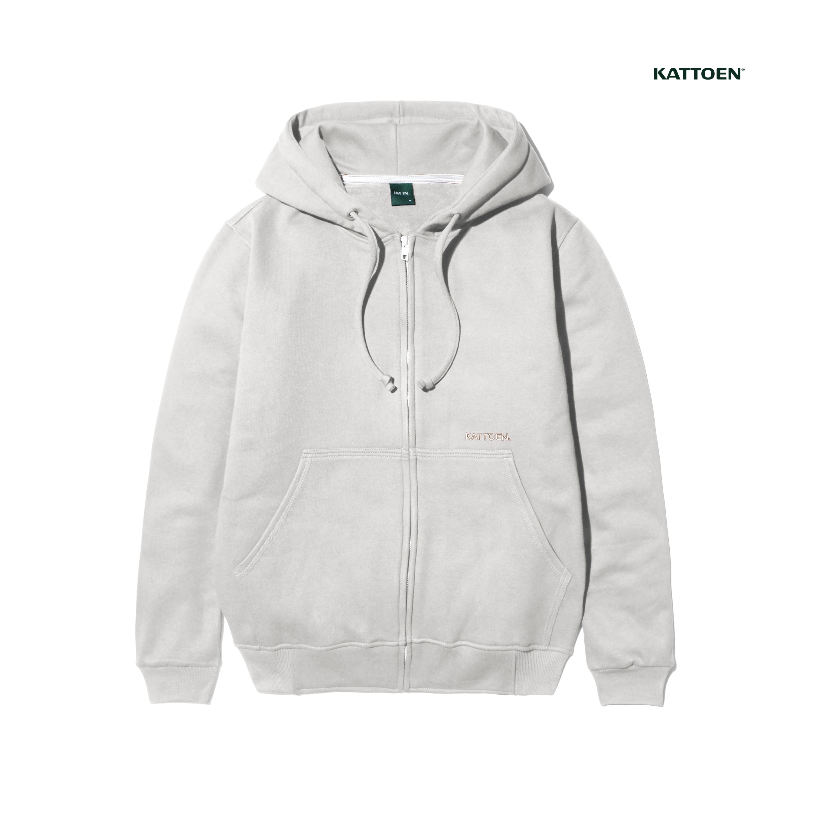 Kattoen - Cloudloom Jacket Jumper Hoodie Polos Light Grey - Abu-Abu Muda 290 Gsm