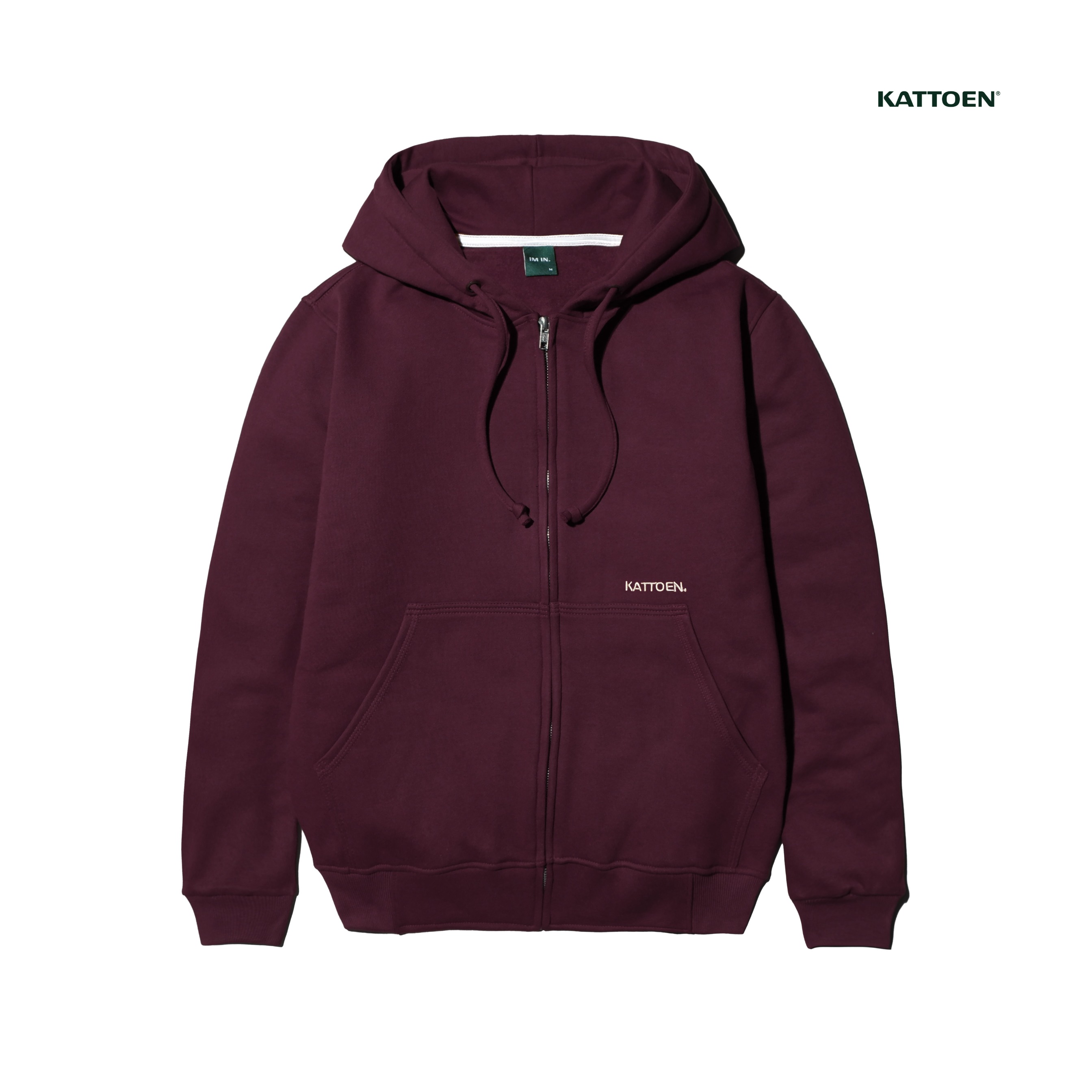 Kattoen - Cloudloom Jacket Jumper Hoodie Polos Burgundy Red - Merah Tua  280 Gsm