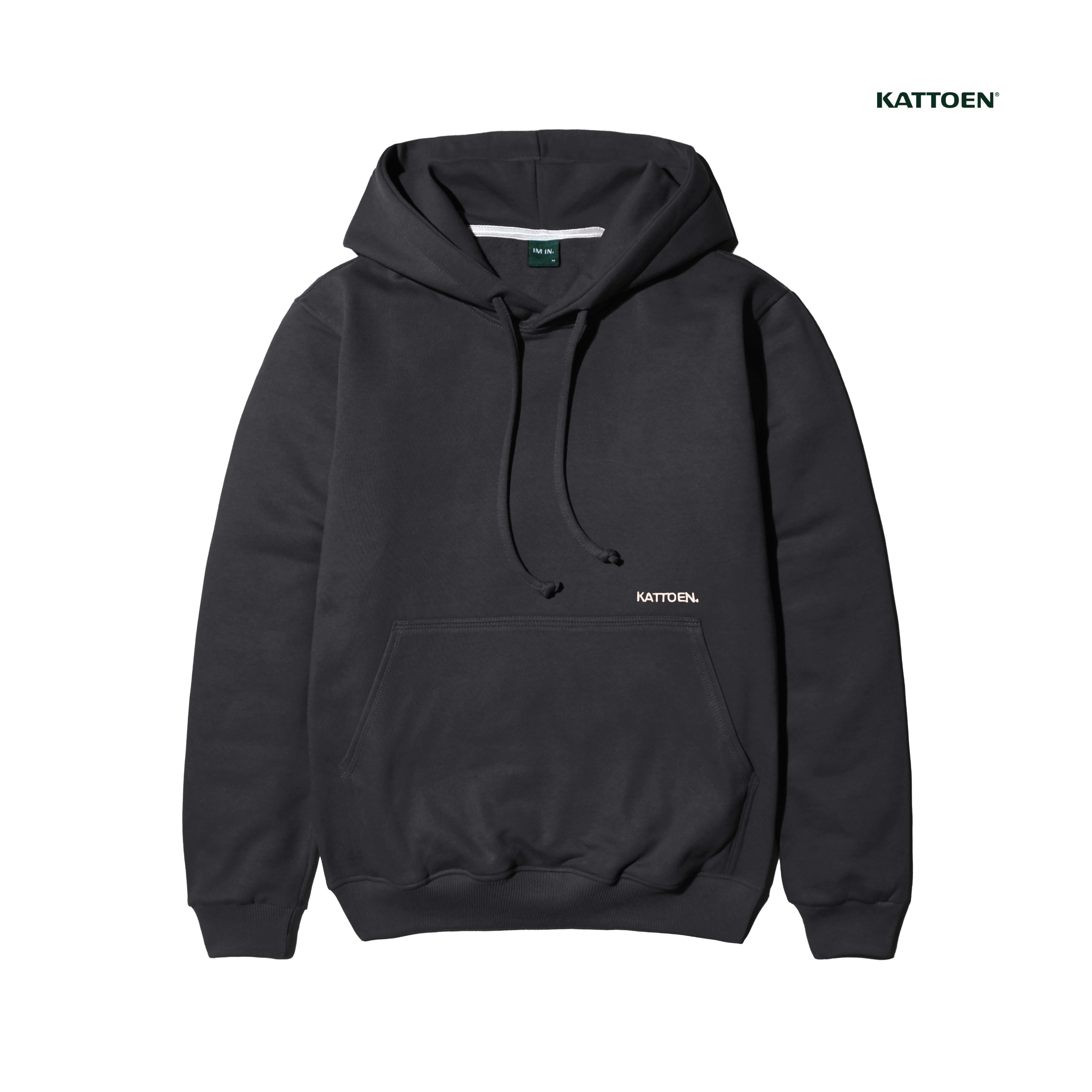 Kattoen - Cloudloom Jaket Jumper Hoodie Polos Carbon Grey - Abu-Abu Gelap 280 Gsm