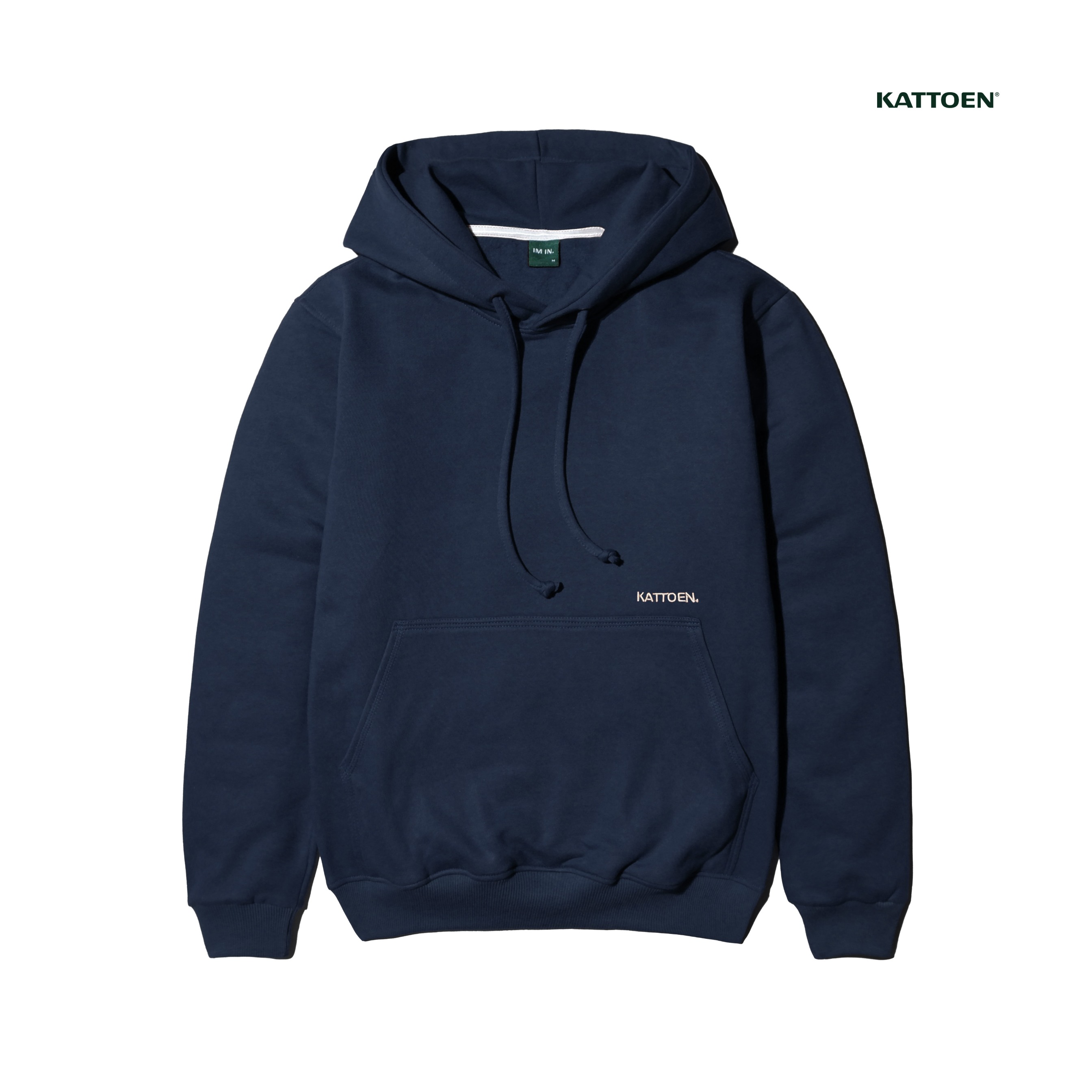 Kattoen - Cloudloom Jaket Jumper Hoodie Polos Navy Blue Basic - Biru Dongker Tua 290 Gsm