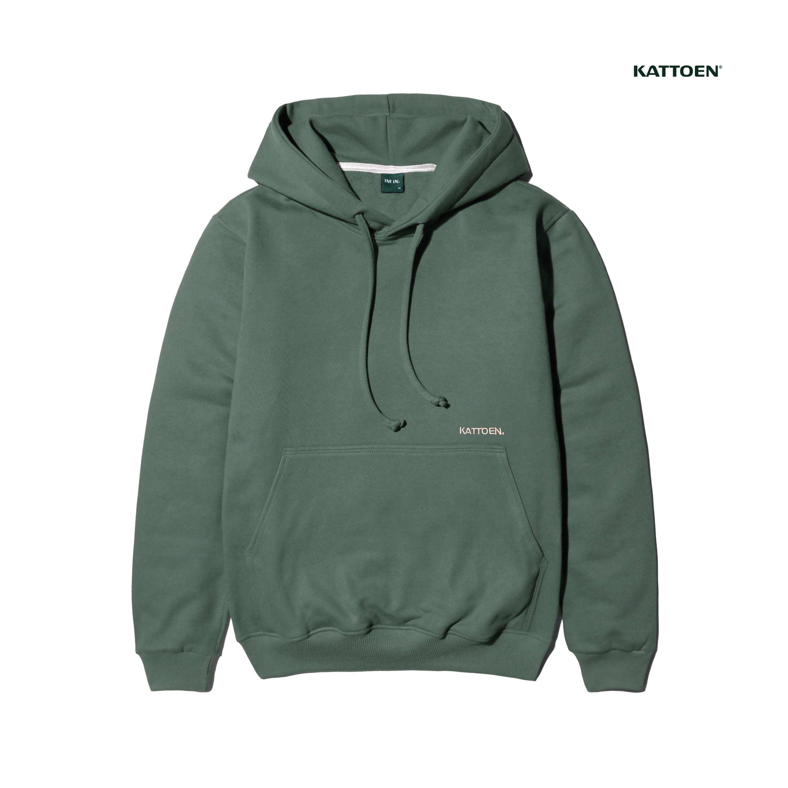 Kattoen - Cloudloom Jacket Jumper Hoodie Polos Algae Green -  Hijau Alga Tua 320 Gsm