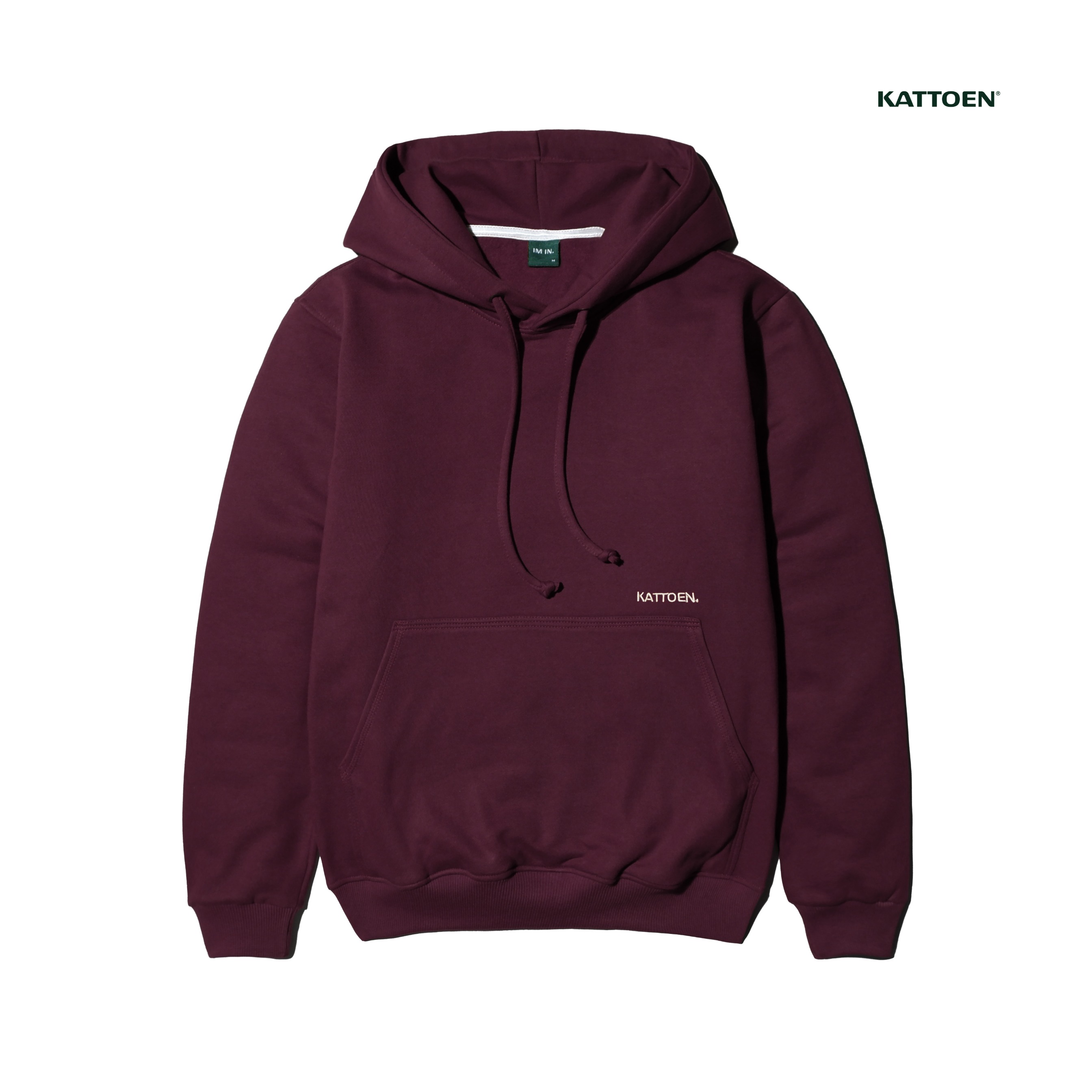 Kattoen - Cloudloom Jacket Jumper Hoodie Polos Burgundy Red - Merah Tua  280 Gsm