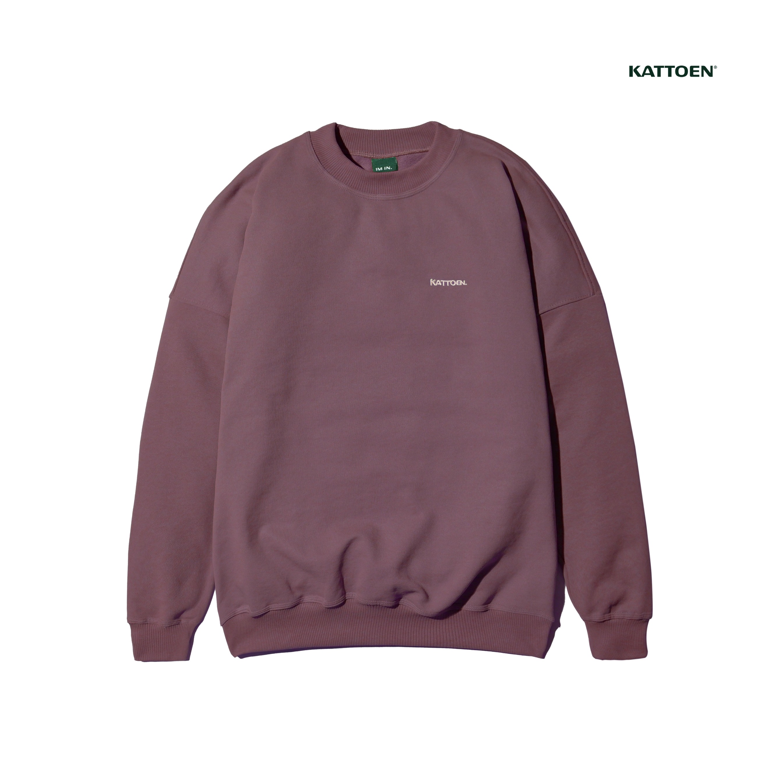 Kattoen - Cloudloom Crewneck Sweater Maven Purple Brown - Ungu Coklat Tua 280 Gsm