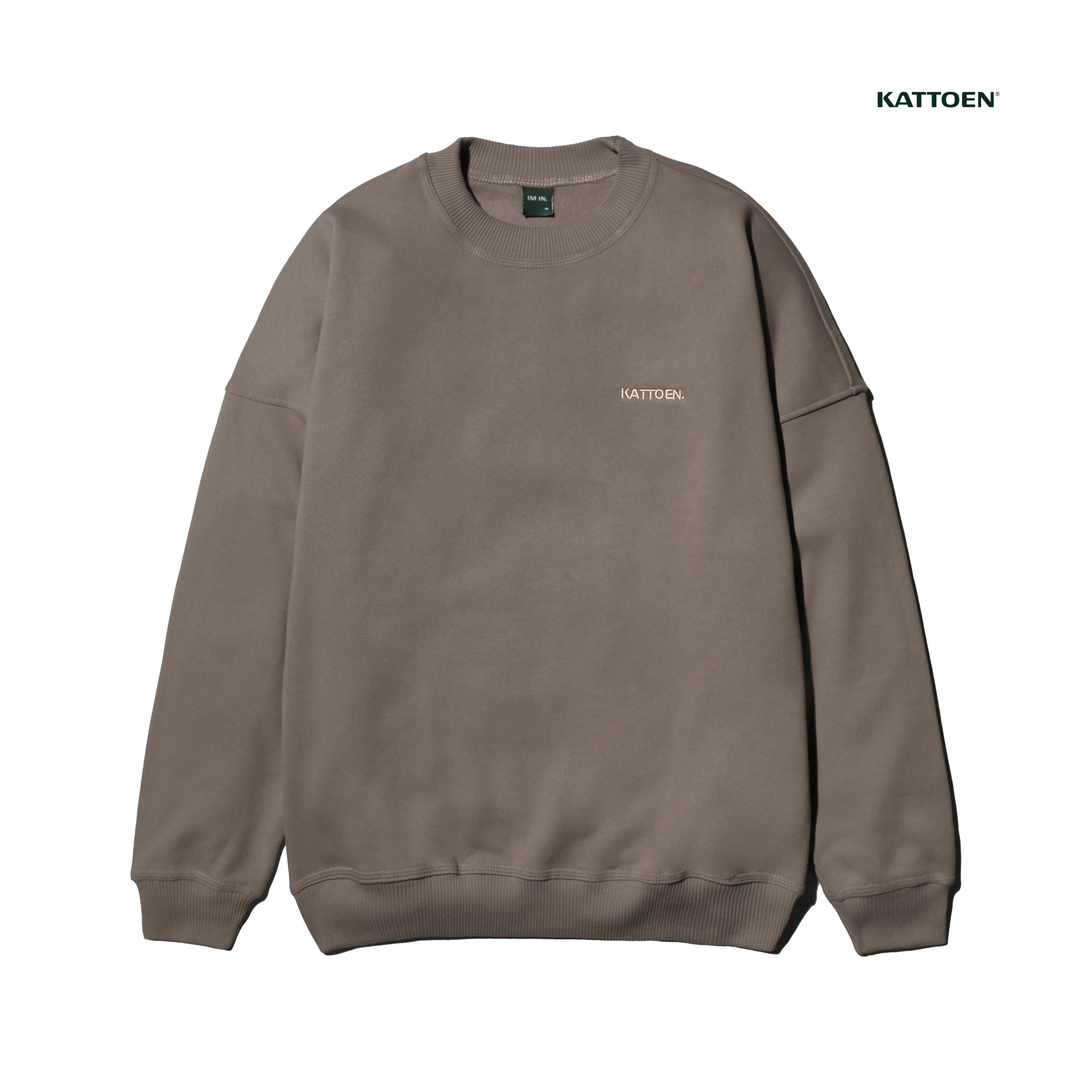 Kattoen - Cloudloom Crewneck Sweater Chestnut Brown - Coklat Tua 280 Gsm