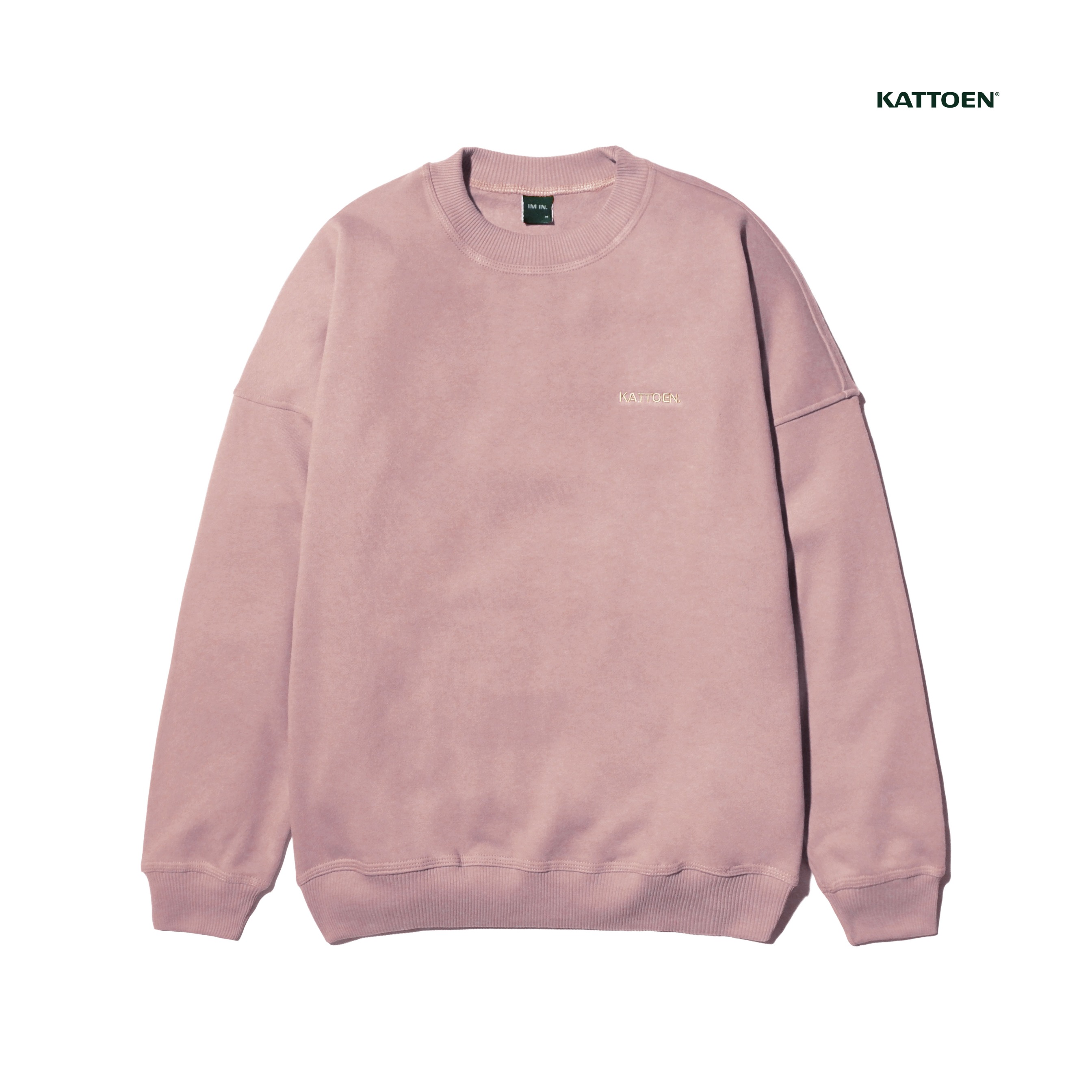 Kattoen - Cloudloom Crewneck Sweater Primrose Pink - Merah Muda 280 Gsm
